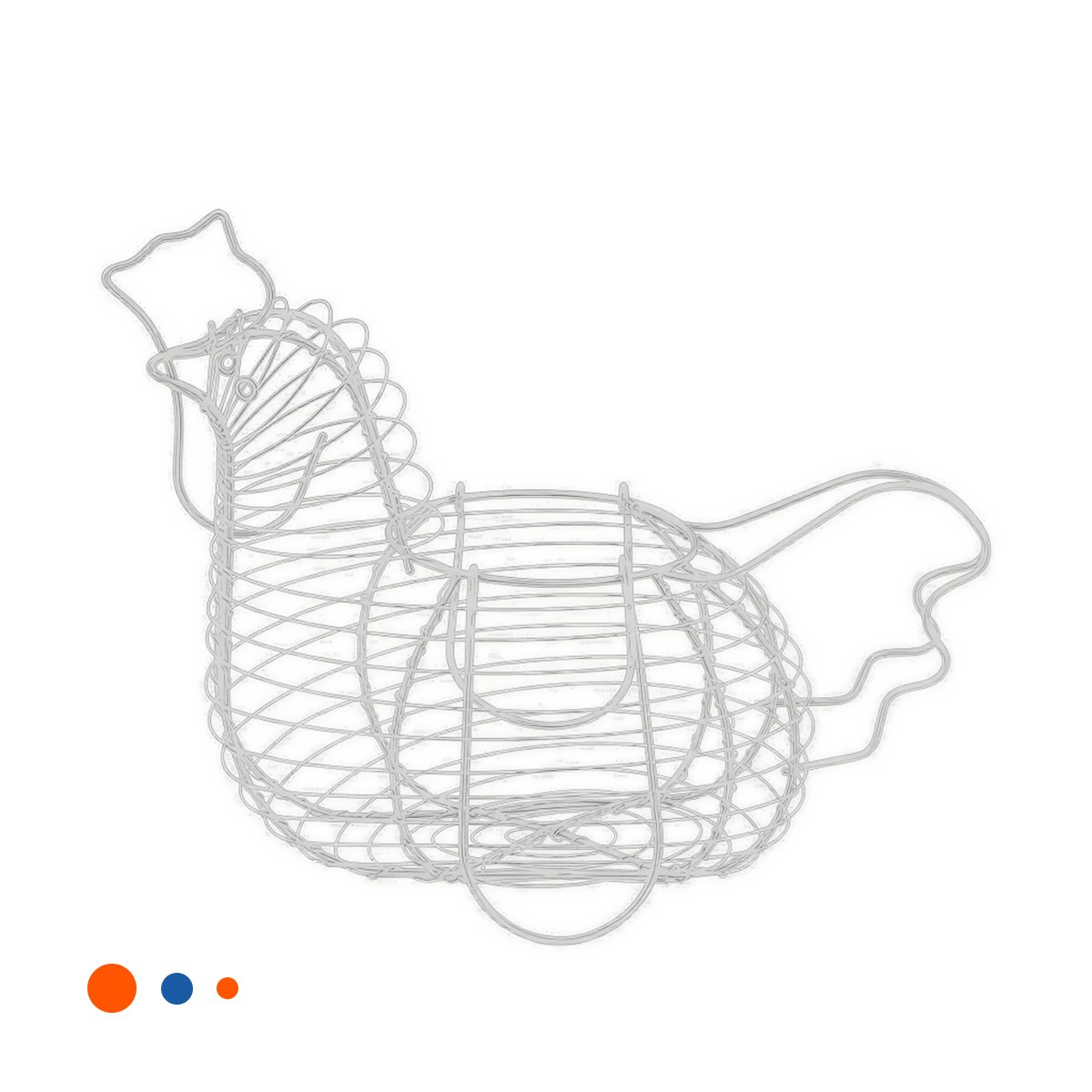 BANDEJA PARA HUEVOS CON ASA BLANCO FIGURA GALLINA DECORATIVA YLIGAS REGALO - 5
