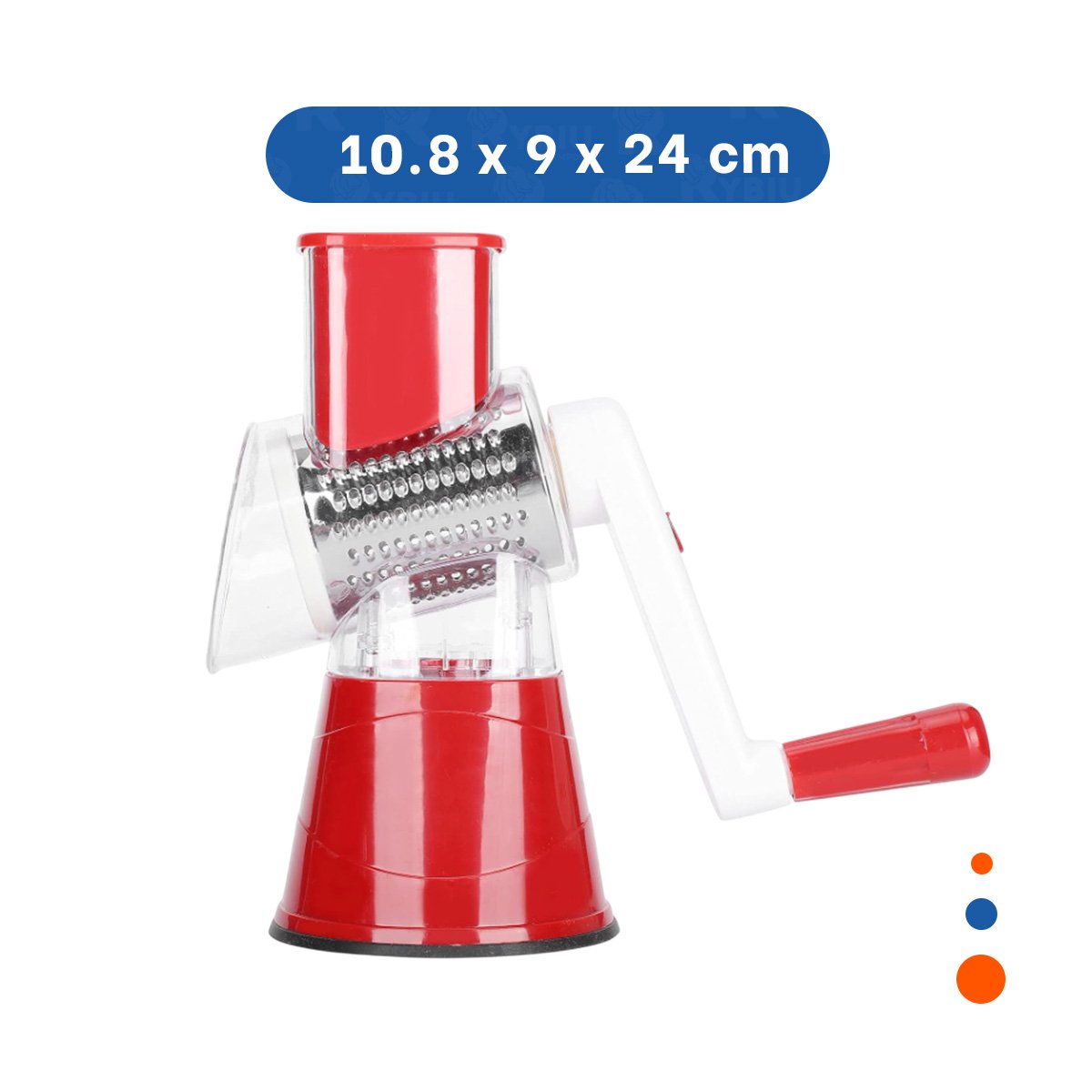 PACK2 TRITURADOR DE COCINA VERTICAL ROJO 24X10,8CM PRACTICO PARA VERDURAS Y FRUTAS - 4