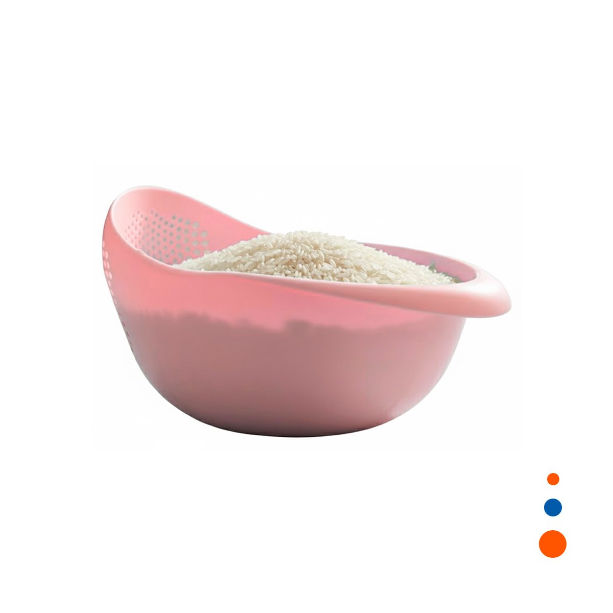 PACK12 CESTA ESCURRIDORA DE ARROZ ROSADO 22,5X11CM PARA COCINA HOGAR MODERNA YREGALO STICKER - 2