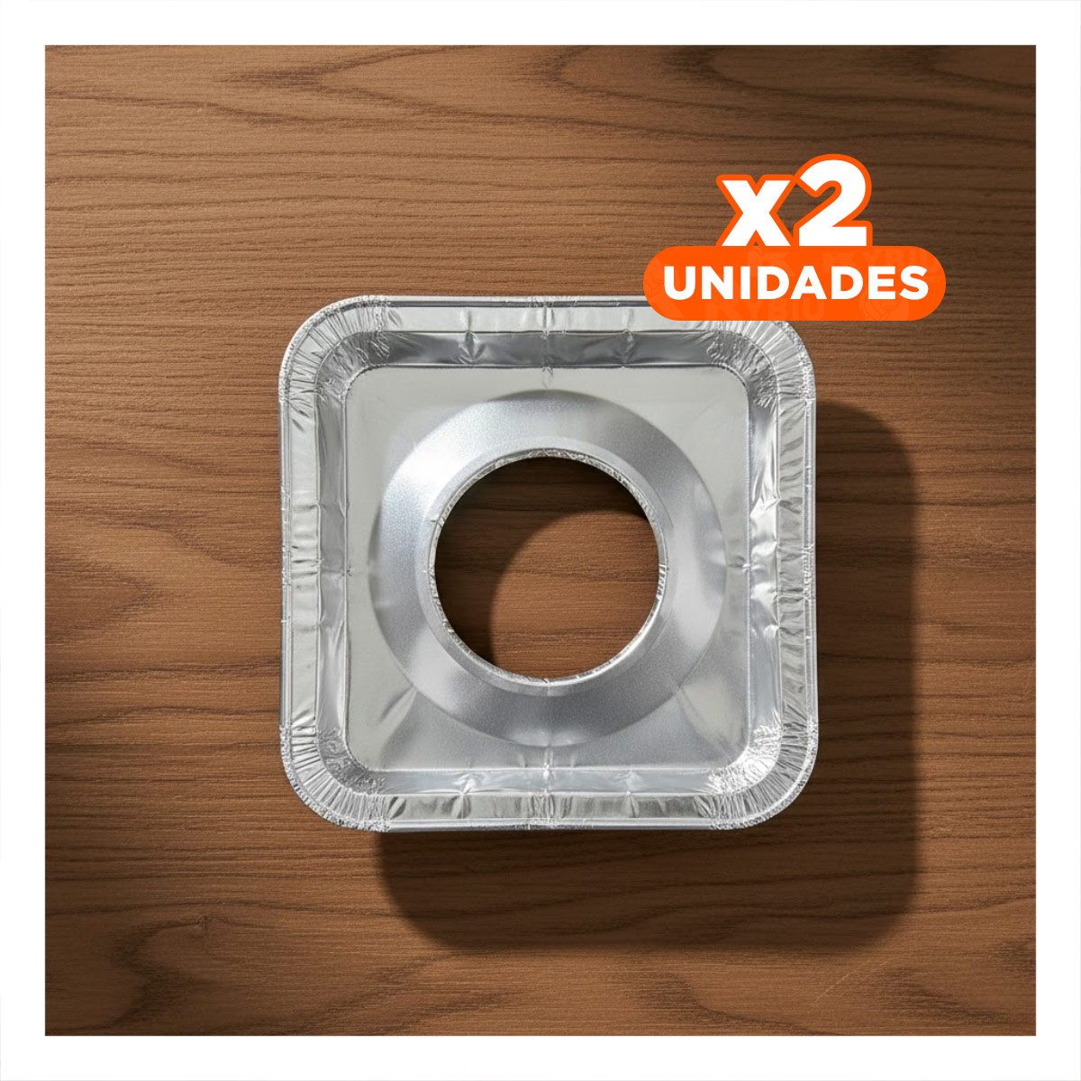 PACK2 TAPETE ALUMINIO HORNILLA CUADRADO 5PZS PLATEADO PROTEGE Y ORGANIZA - 1
