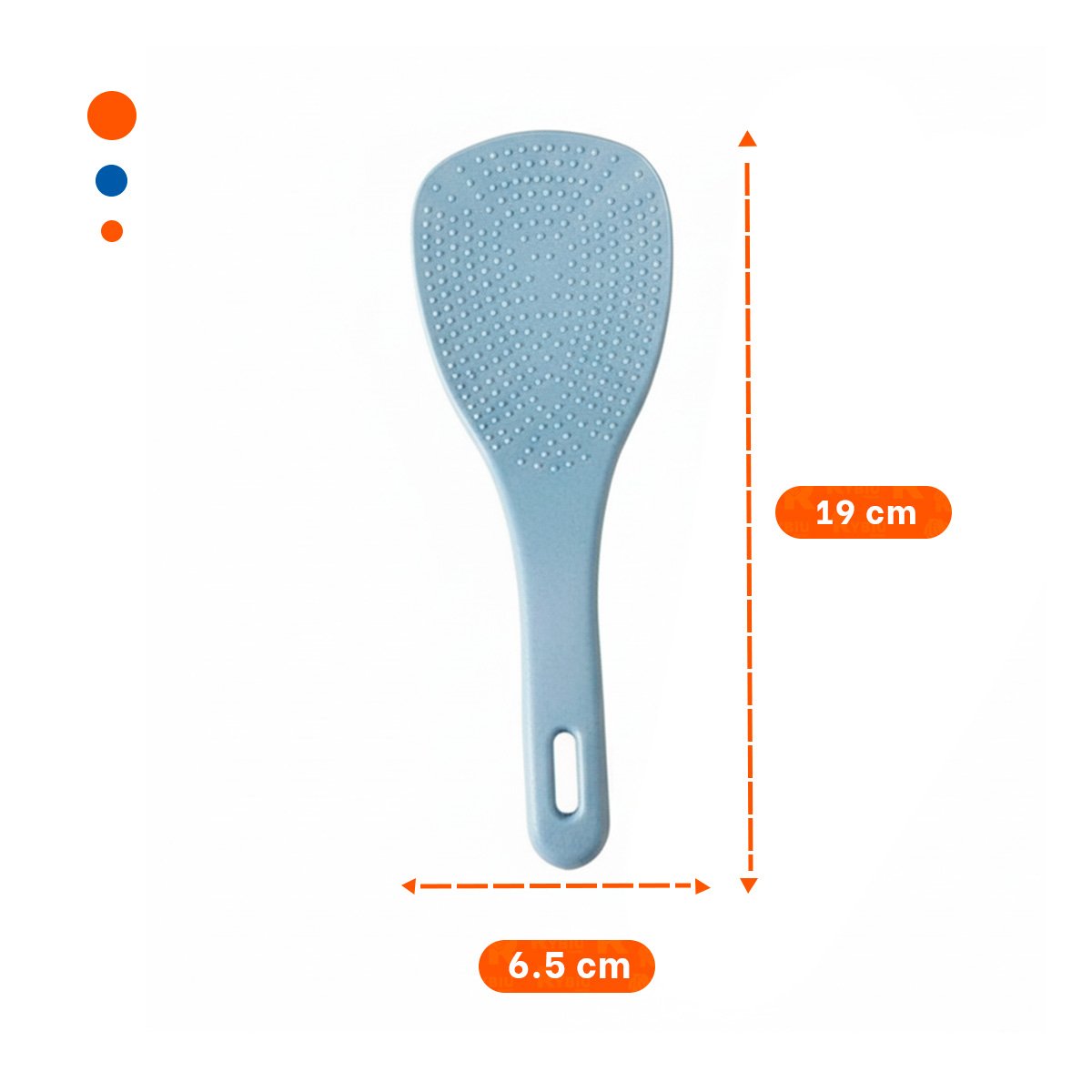 JUEGO 2 CUCHARONES LARGOS PARA ARROZ CELESTE Y BEIGE COCINA HOGAR DIARIA YREGALO STICKER - 4