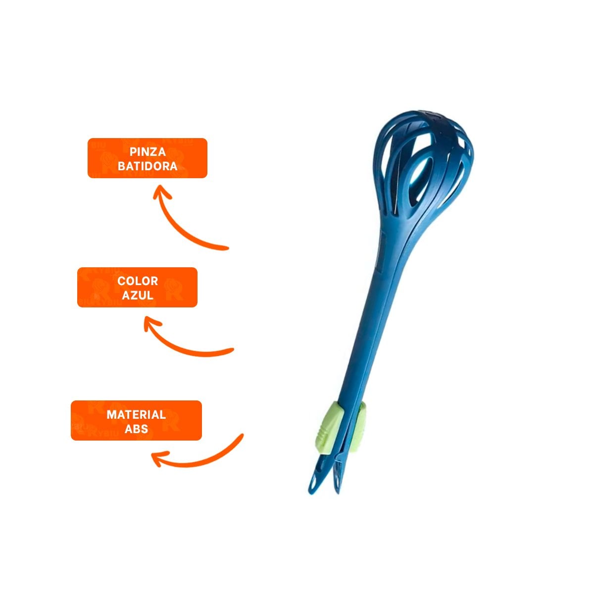 PINZA BATIDORA MANUAL AZUL 28CM PARA PREPARAR COMIDAS CASERAS RAPIDO YPOST IT - 5