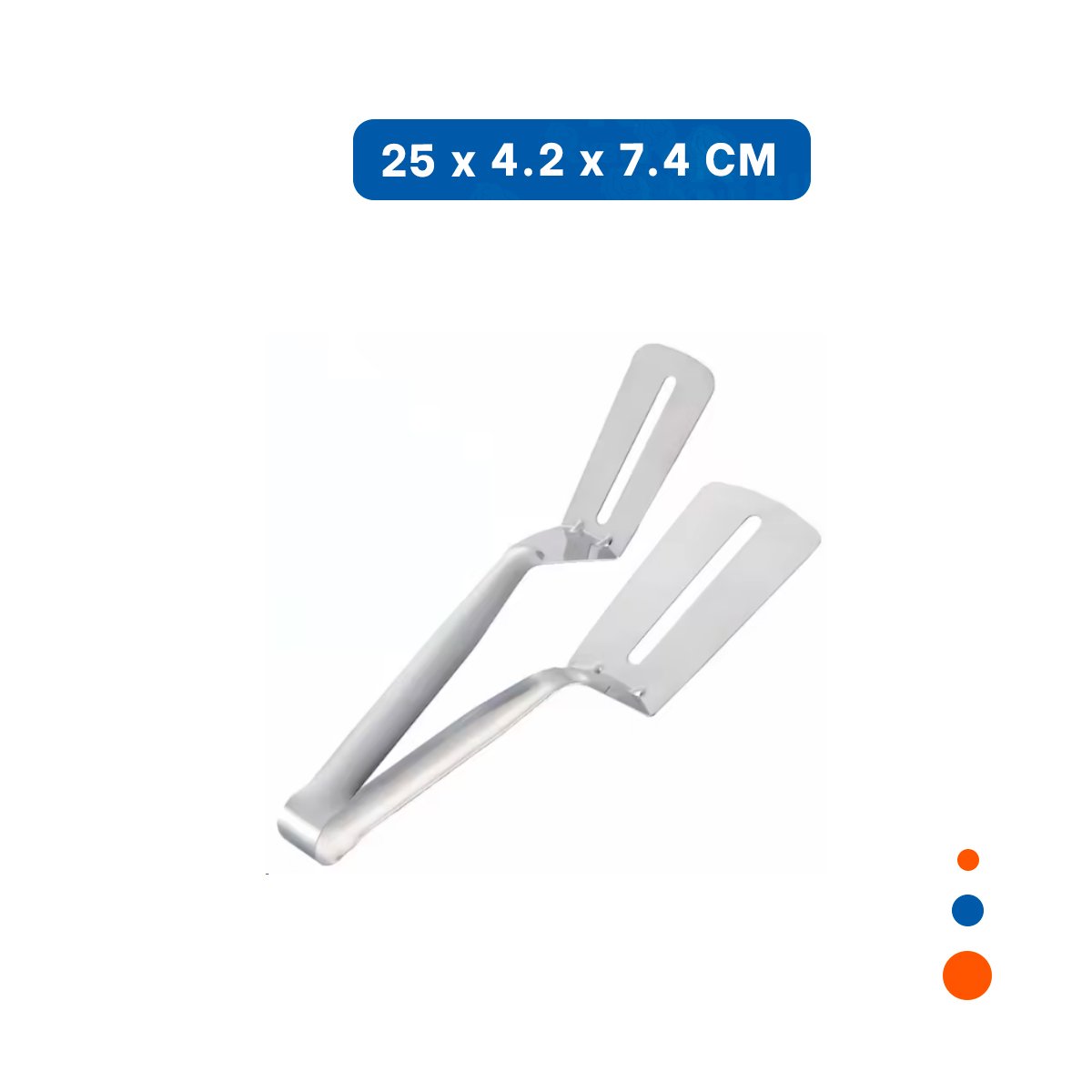 PACK4 ESPATULA MULTIUSO PLATEADA DOBLE PARA SERVIR Y PREPARAR RECETAS FACILES - 4
