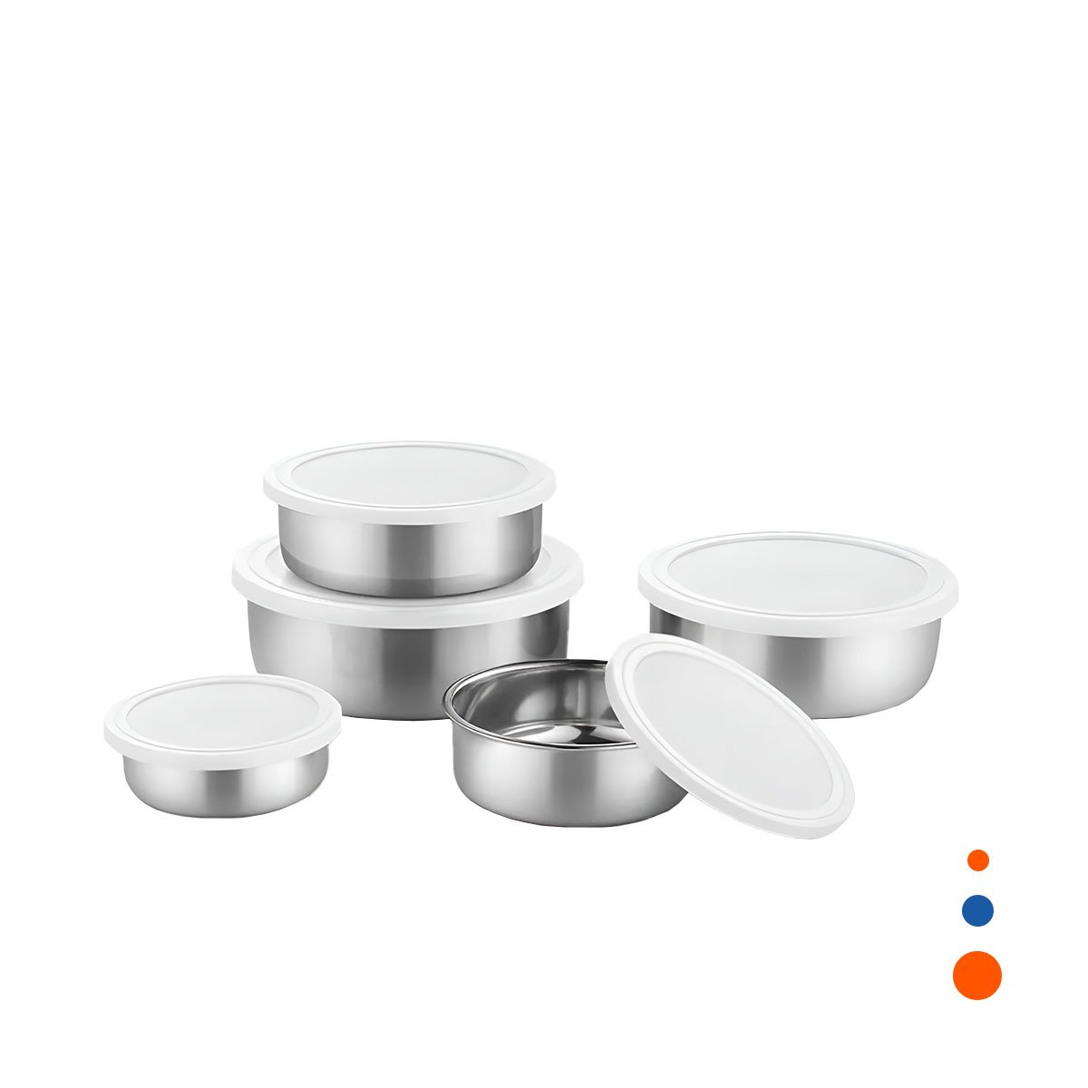 PACK6 CAJA METALICA CON TAPA DE PLASTICO PARA USO DIARIO YREGALO STICKER - 2