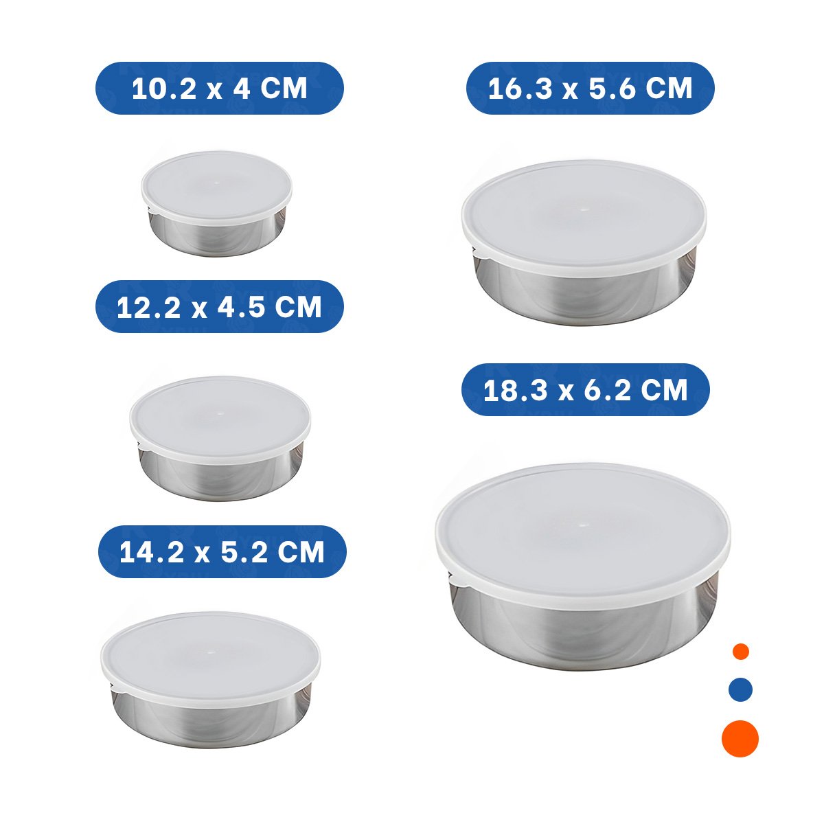 PACK6 CAJA METALICA CON TAPA DE PLASTICO PARA USO DIARIO YREGALO STICKER - 4