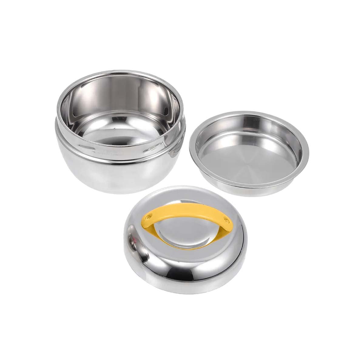 TAPER TERMO AMARILLO Y PLOMO 1L CIRCULAR PARA MANTENER COMIDAS FRESCAS YLIGAS REGALO - 5