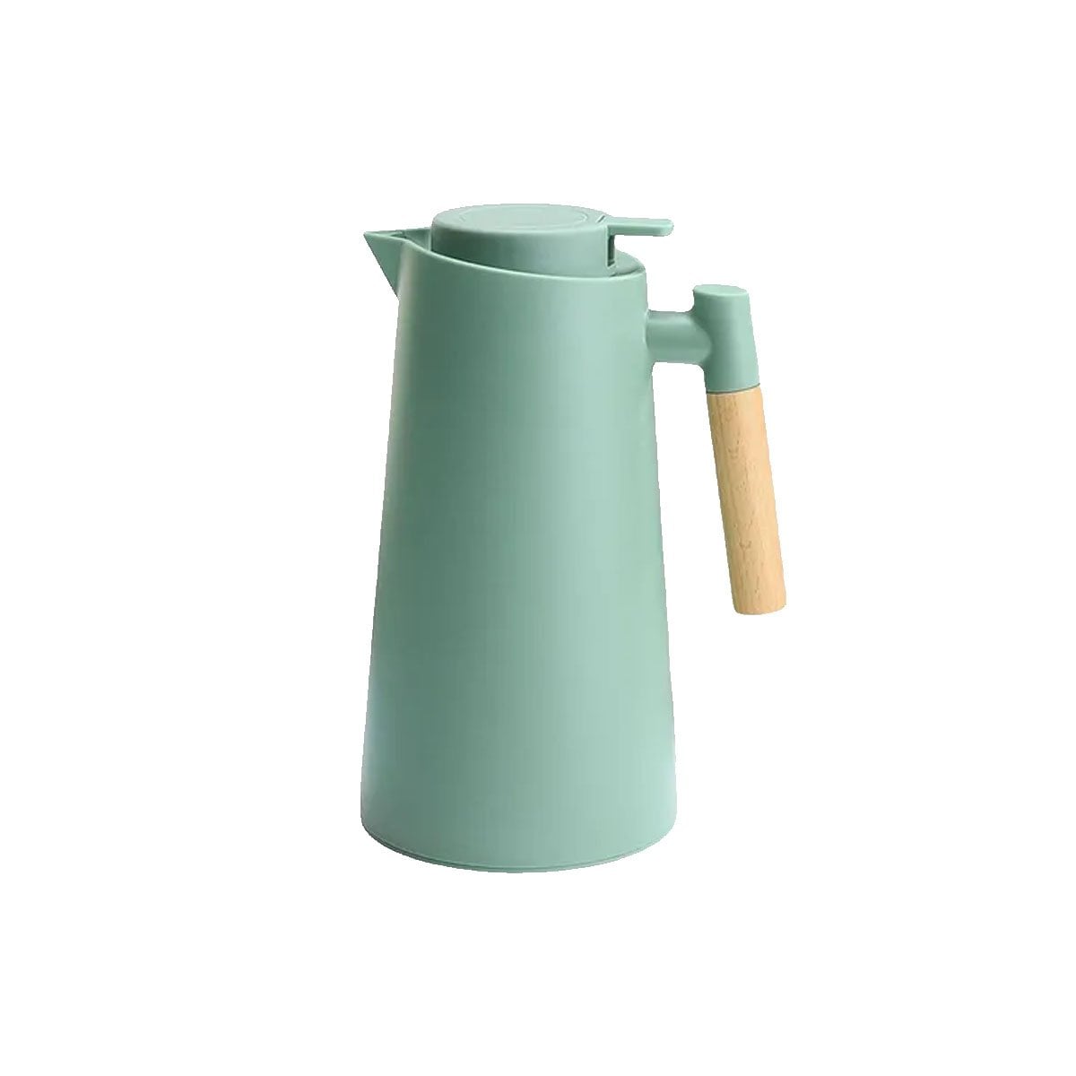PACK4 CONTENEDOR TERMO 1L VERDE AGUA CON MANGO DE MADERA CON DISENO PRACTICO YPAPEL REGALO - 3