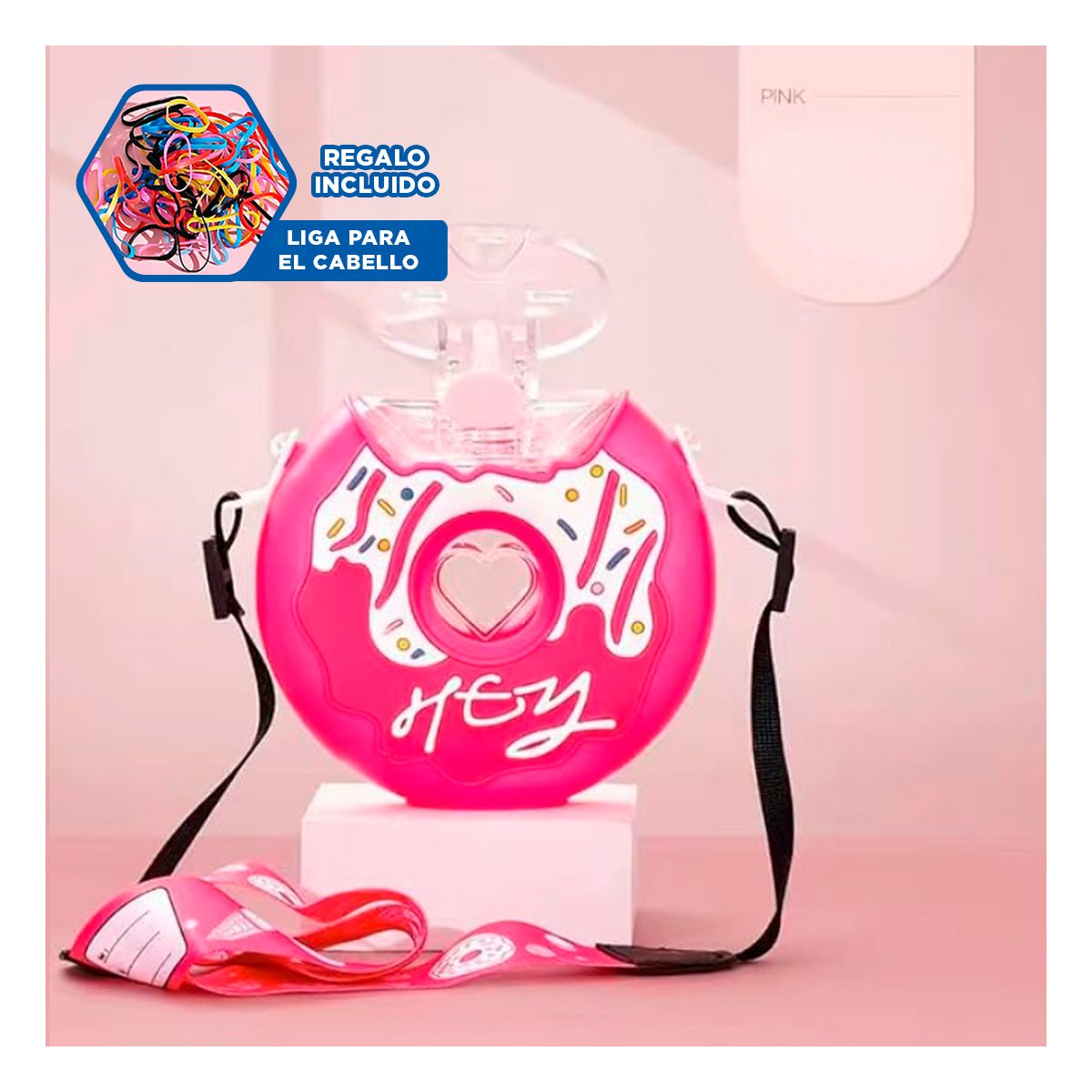 VASO CIRCULAR PARA AGUA FUCSIA 14X5CM COMPACTO Y DURADERO YLIGAS REGALO - 2
