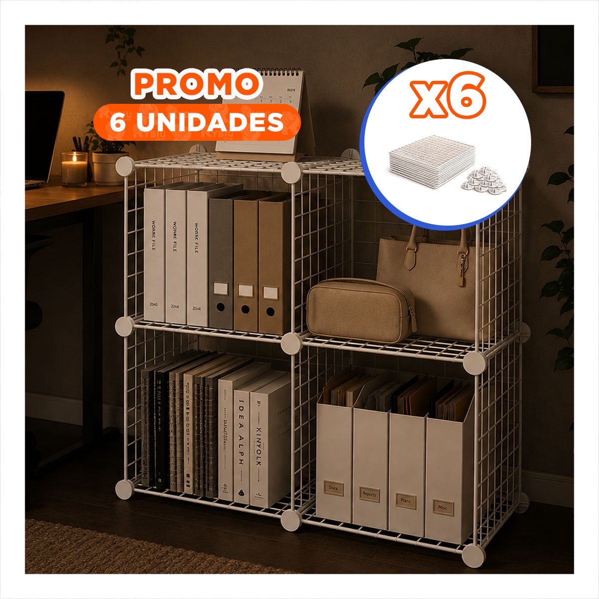 PACK6 CONJUNTO BLANCO DE REJILLAS PARA USO DOMESTICO 16PZS - 1