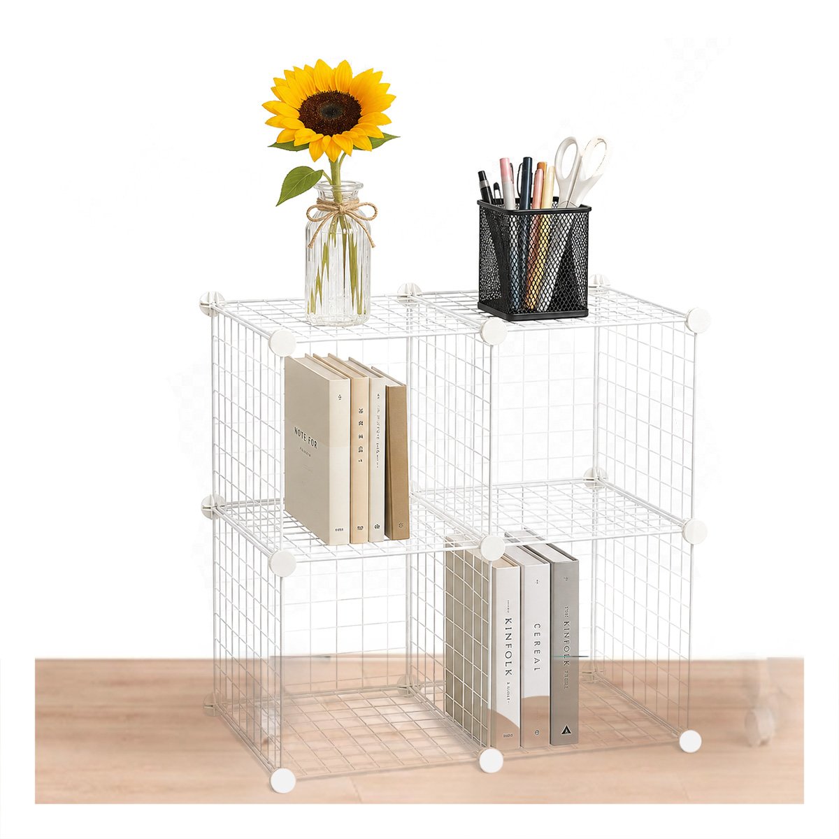 ORGANIZADOR DE REJILLAS 16PZS CON SISTEMA MODULAR Y PRESENTACION BLANCO Y+LIGAS REGALO - 5