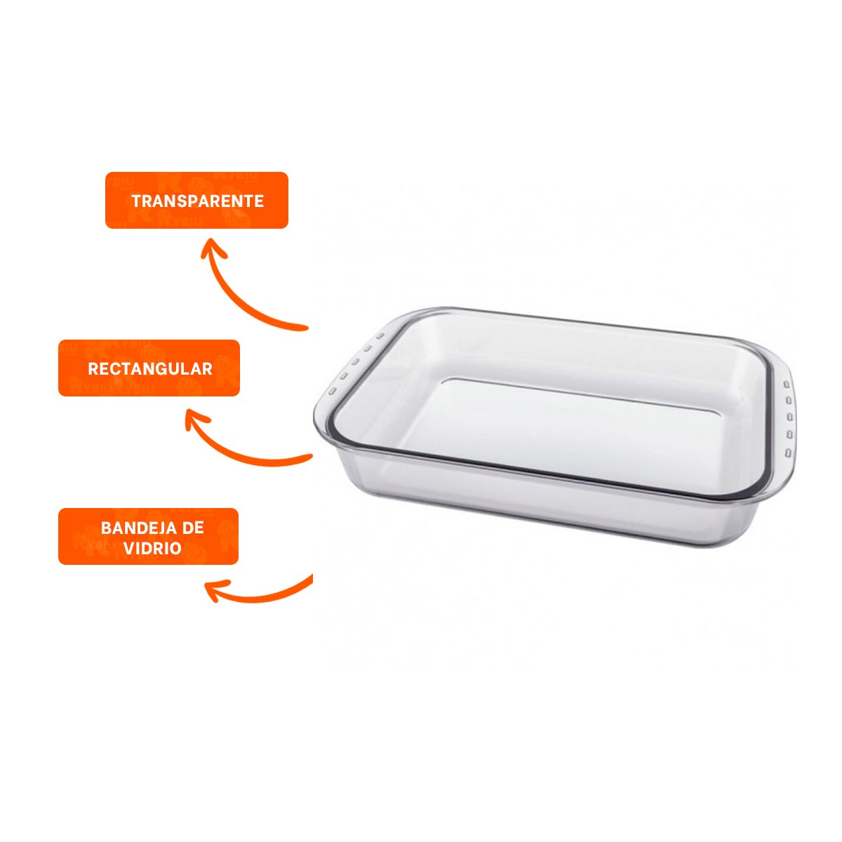 BASE RECTANGULAR DE VIDRIO 40X24X72 CM TRANSPARENTE PARA COCINA MODERNA YPOST IT - 5