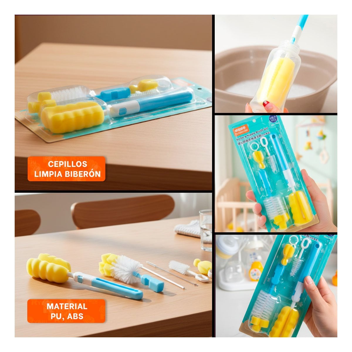 PACK12 ARTICULO CON BASE QUE ORGANIZA ACCESORIOS EN CASA 6PZS BASE CELESTE - 2