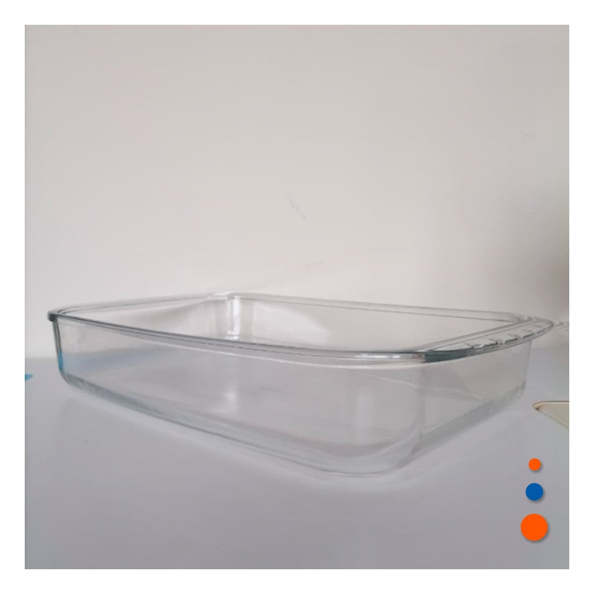 FUENTE RECTANGULAR DE VIDRIO 40X24X72 CM TRANSPARENTE PARA COCINA Y MESA YPAPEL REGALO - 1