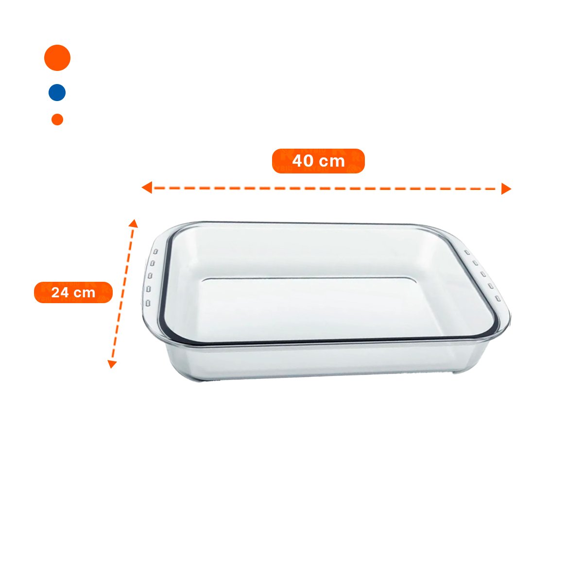 PACK4 COMPLEMENTO RECTANGULAR DE VIDRIO 40X24X72 CM TRANSPARENTE PARA MESA YREGALO STICKER - 4