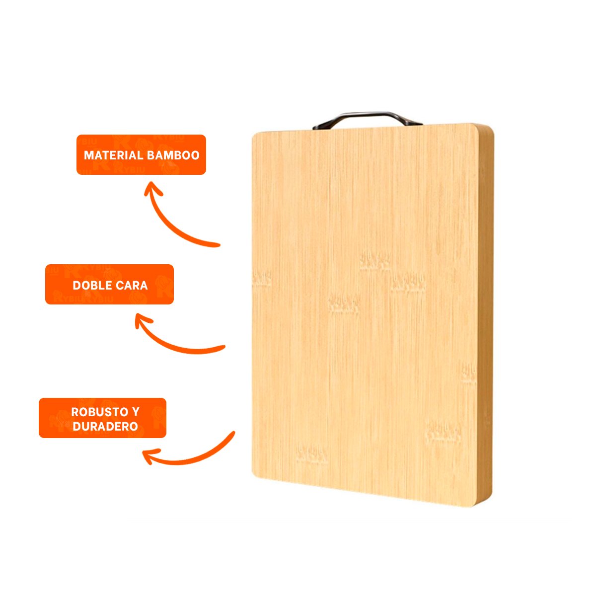 PLACA DE COCINA CON MANGO MOSTAZA 35X27X2CM PARA PREPARACION EN HOGAR YPOST IT - 5
