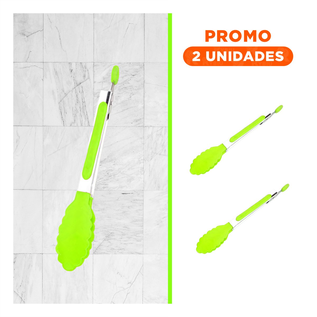 PACK2 ACCESORIO MULTIUSO DE COCINA 21CM EN VERDE LIMON PARA HOGAR YREGALO STICKER - 1
