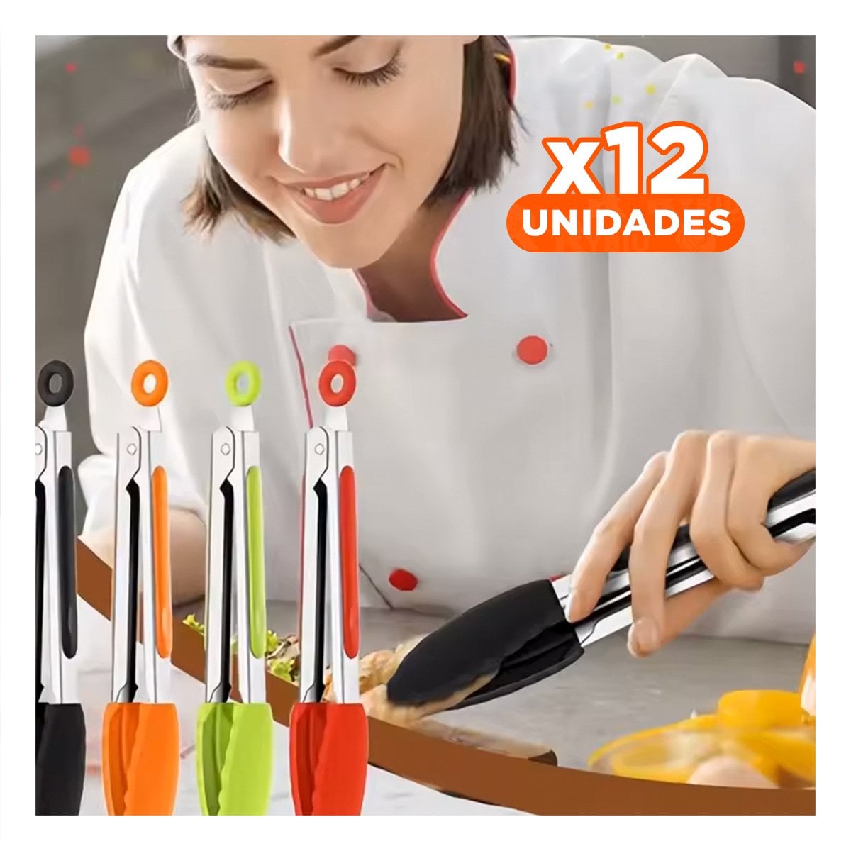 PACK12 EXTRACTOR MULTIUSO DE COCINA 21CM EN COLOR NEGRO PRACTICO YREGALO STICKER - 1