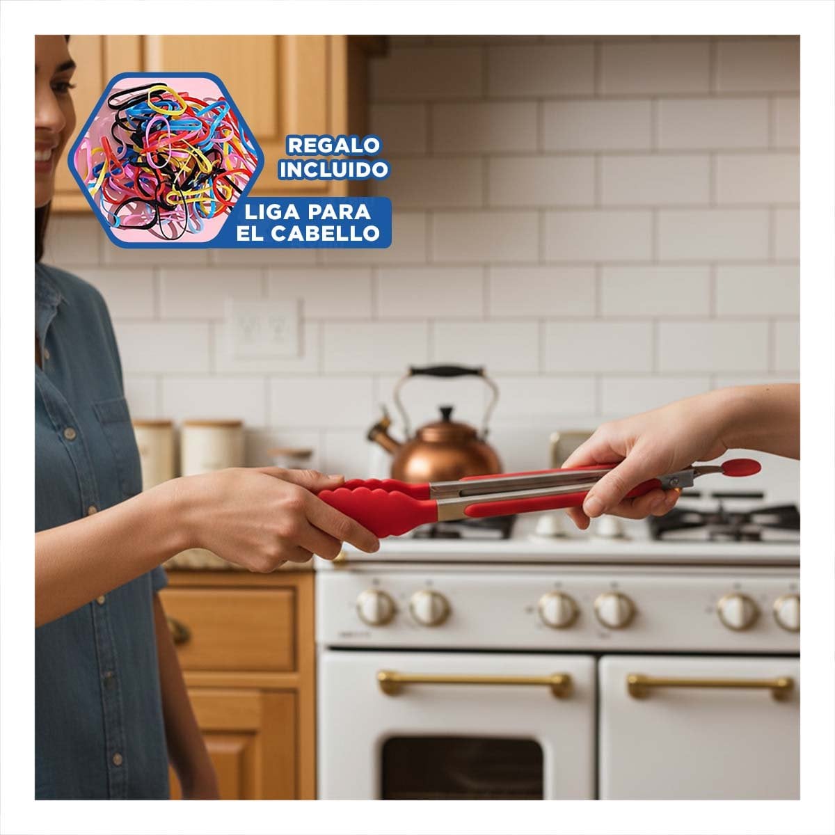 SUJETA MULTIUSO 21CM EN ROJO PARA COCINA HOGAR Y USO DIARIO PRACTICO RESISTENTE YLIGAS REGALO - 2