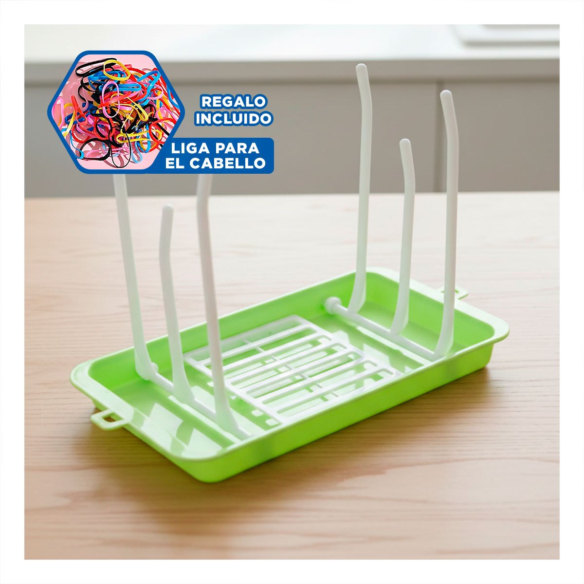 SOPORTE PARA MANTENER ORDEN Y EVITAR DERRAMES VERDE YLIGAS REGALO - 2