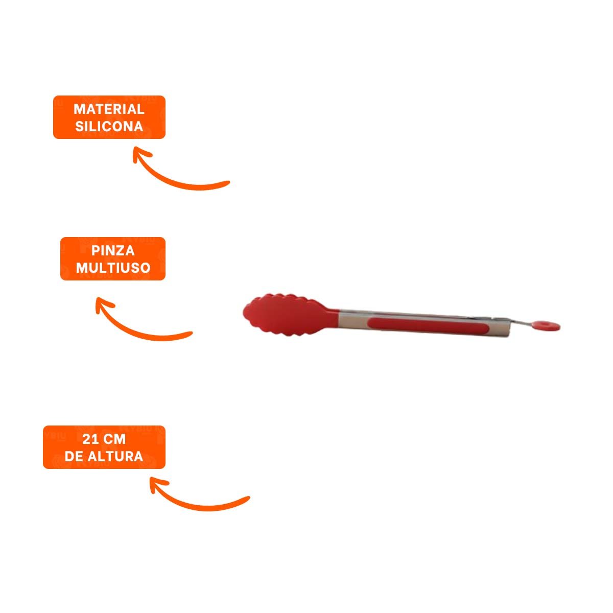 PRENSA MULTIUSO 21CM EN ROJO PARA COCINA HOGAR Y USO DIARIO PRACTICO YPOST IT - 5