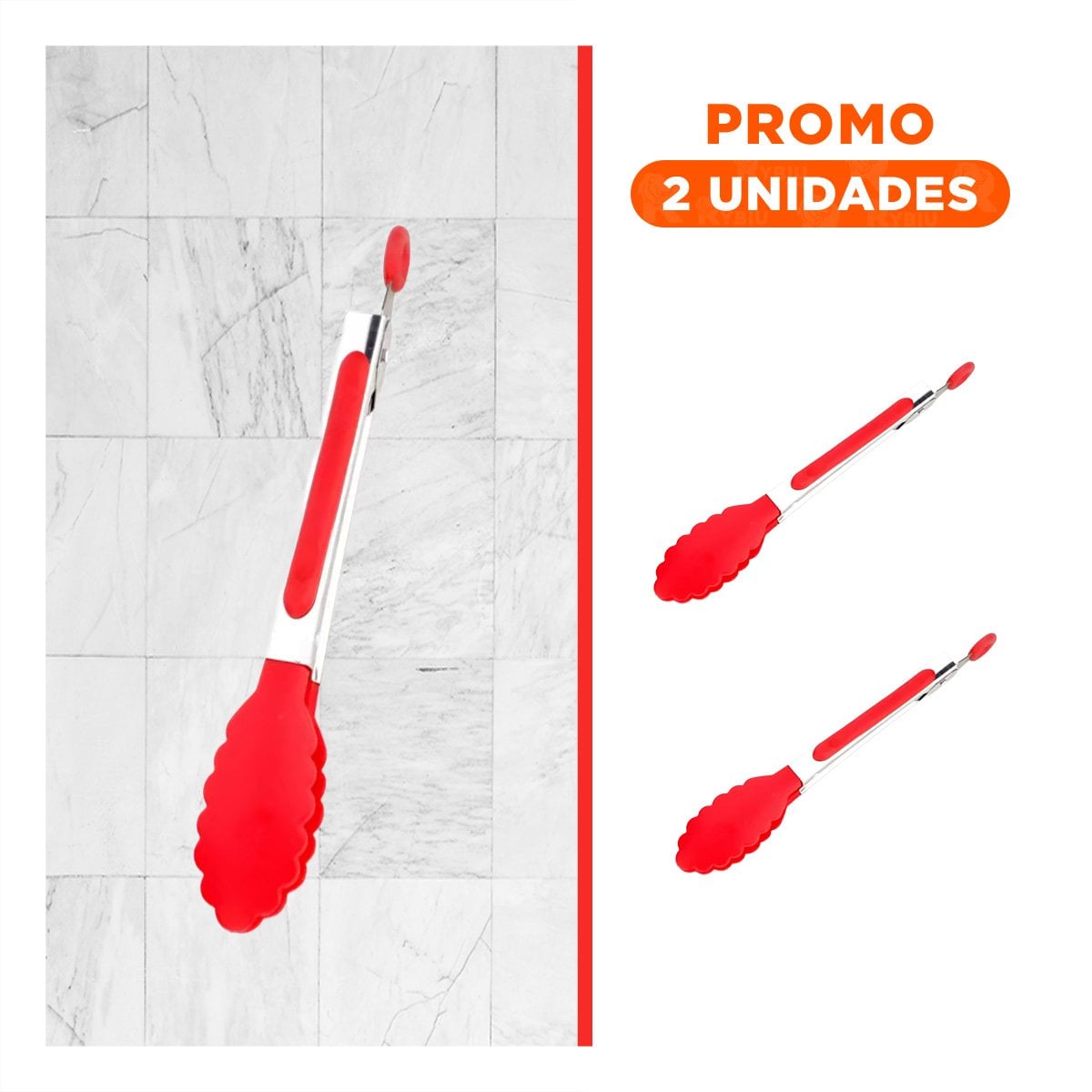 PACK2 ALICATE DE COCINA 21CM EN ROJO PARA HOGAR USO DIARIO PRACTICO YREGALO STICKER - 1
