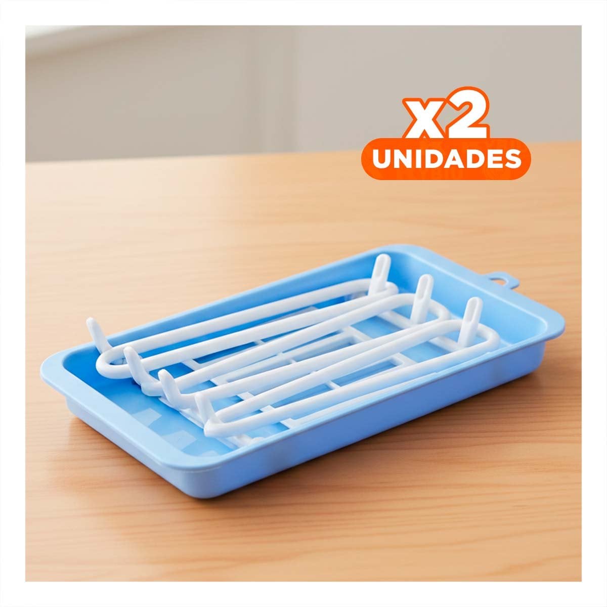 PACK2 REJILLA CON ESPACIOS DIFERENCIADOS PARA CADA TIPO DE BIBERON CELESTE YPAPEL REGALO - 1