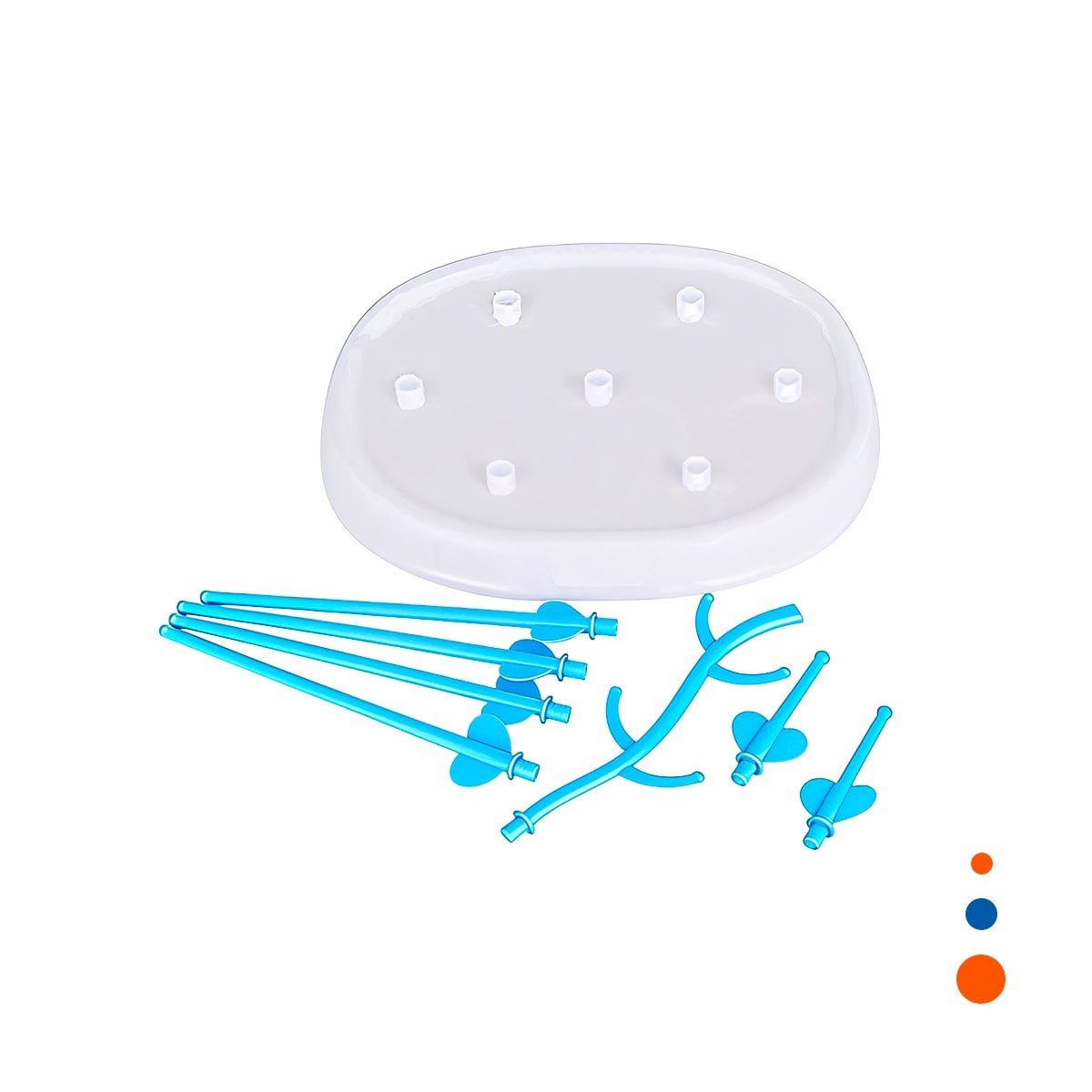 PACK4 SOPORTE QUE OPTIMIZA ESPACIO Y PERMITE SECADO RAPIDO BLANCO Y CELESTE YPAPEL REGALO - 3