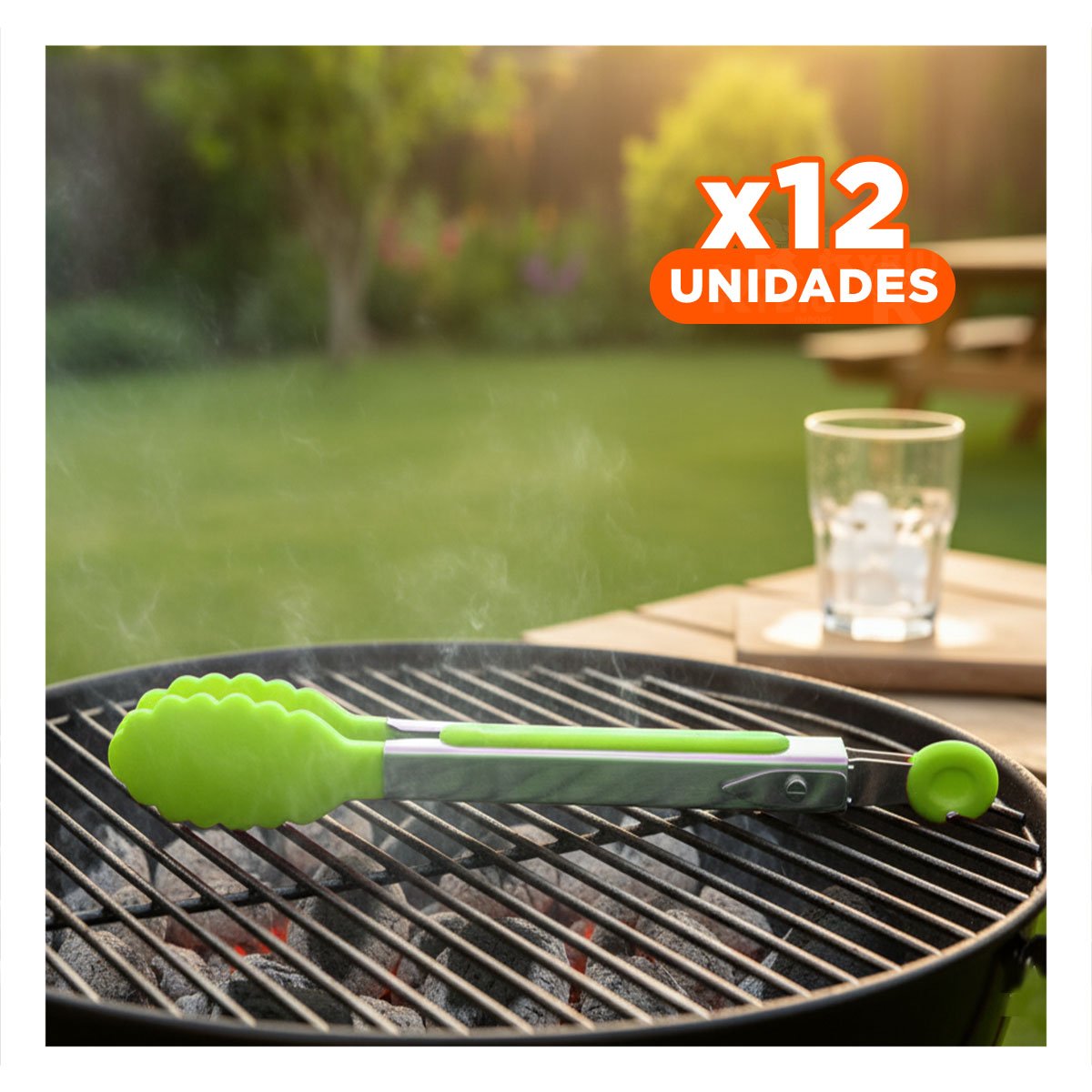 PACK12 UTENSILIO DE COCINA 21CM EN VERDE LIMON PARA CASA YPAPEL REGALO - 1