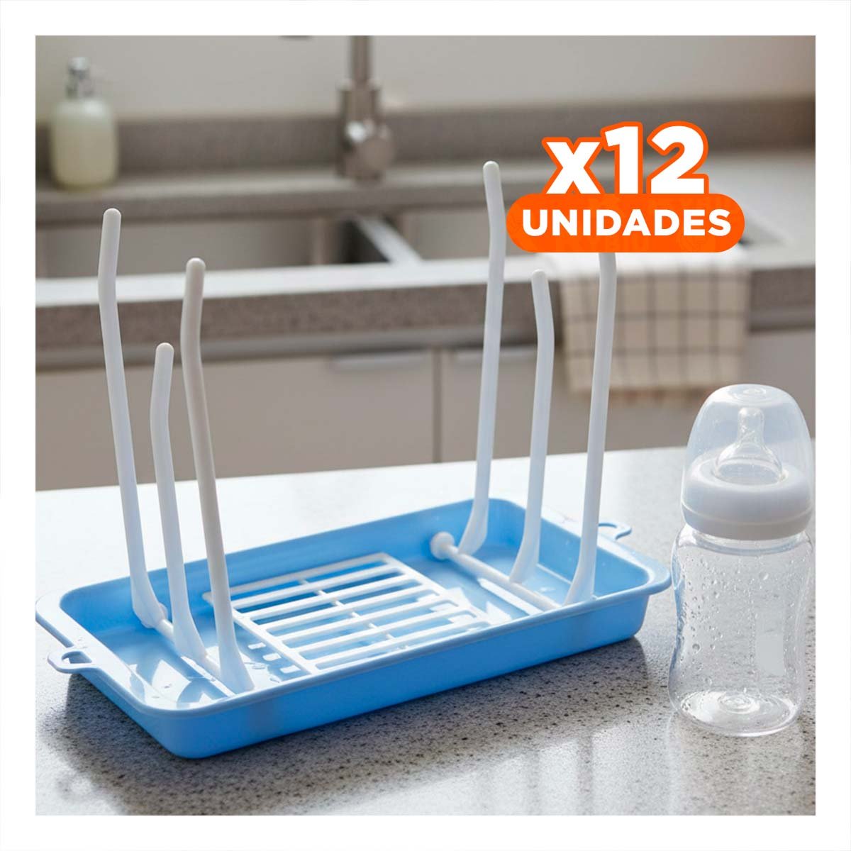 PACK12 CUBIERTA PARA MANTENER LIMPIEZA Y EVITAR DERRAMES CELESTE YREGALO STICKER - 1
