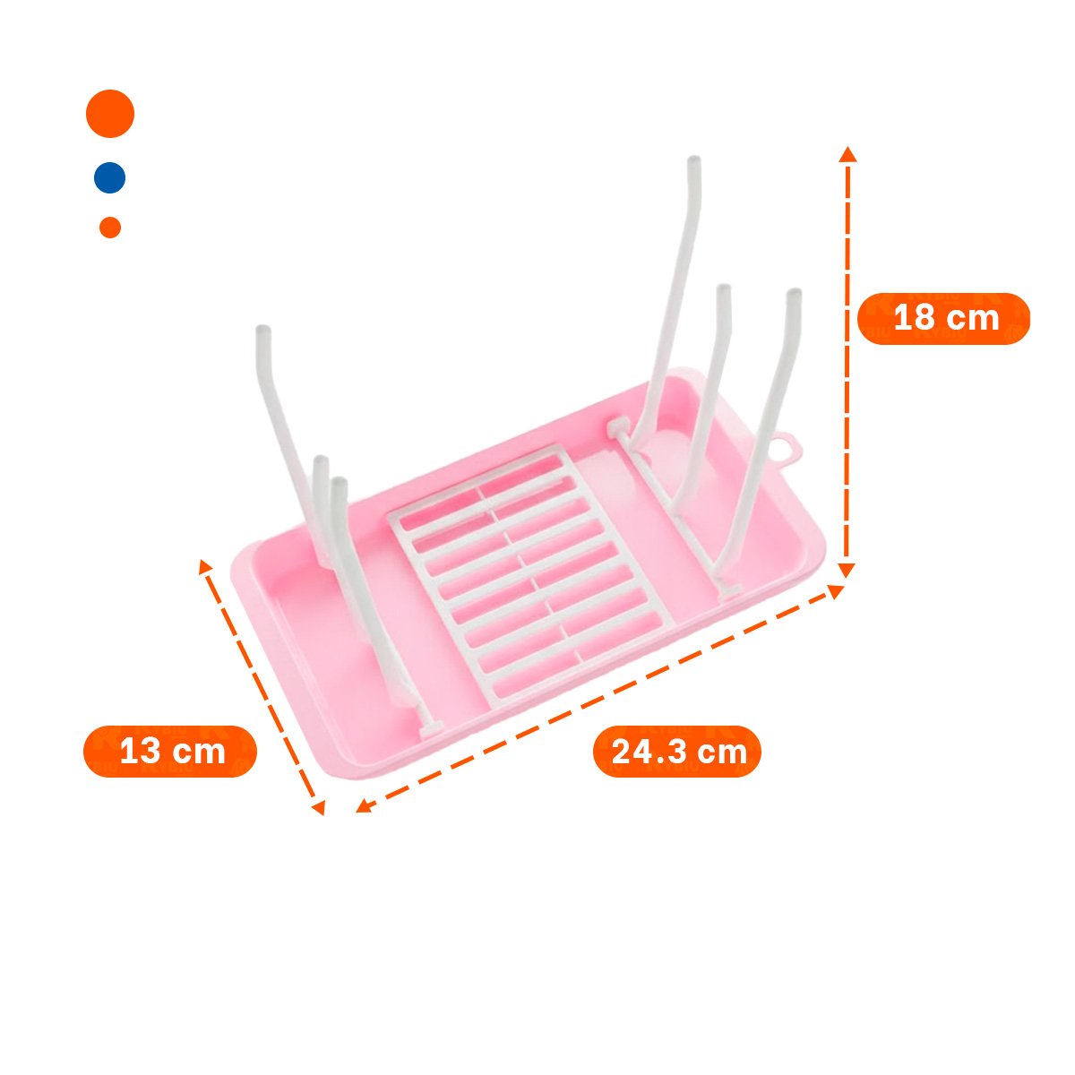 ESCURRIDOR PARA USO DIARIO BIBERONES Y VASOS ROSADO YPOST IT - 4