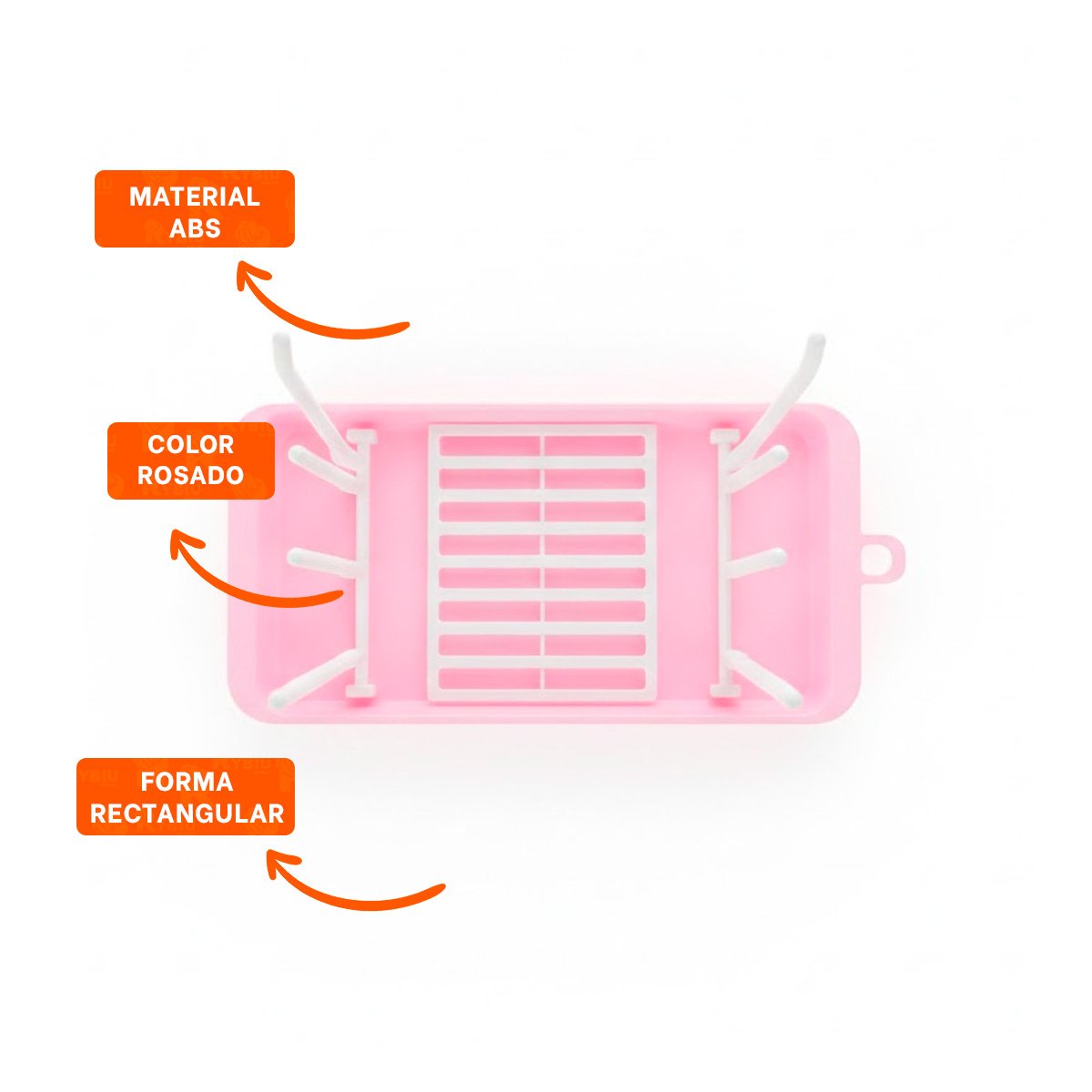 ESCURRIDOR PARA USO DIARIO BIBERONES Y VASOS ROSADO YPOST IT - 5