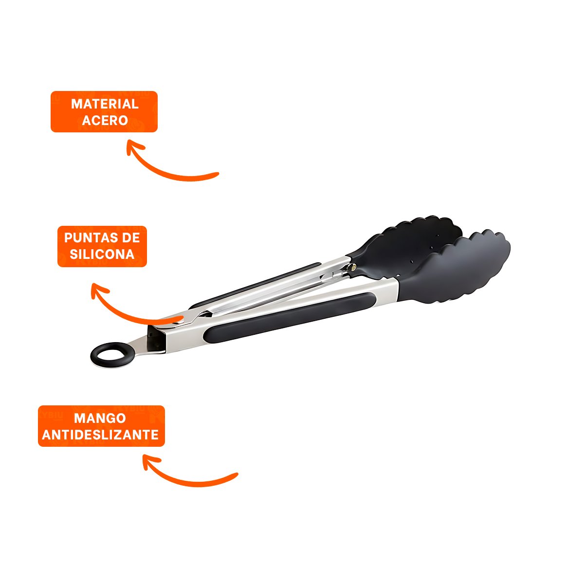 ABRAZADERA MULTIUSO DE COCINA 21CM EN COLOR NEGRO RESISTENTE Y PRACTICA YPOST IT - 5
