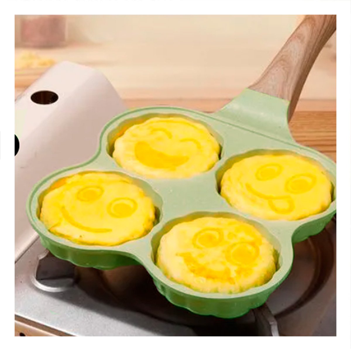 PACK4 PLANCHA MULTIUSO PARA HUEVOS, PANQUEQUES Y TORTILLAS VERDE - 5