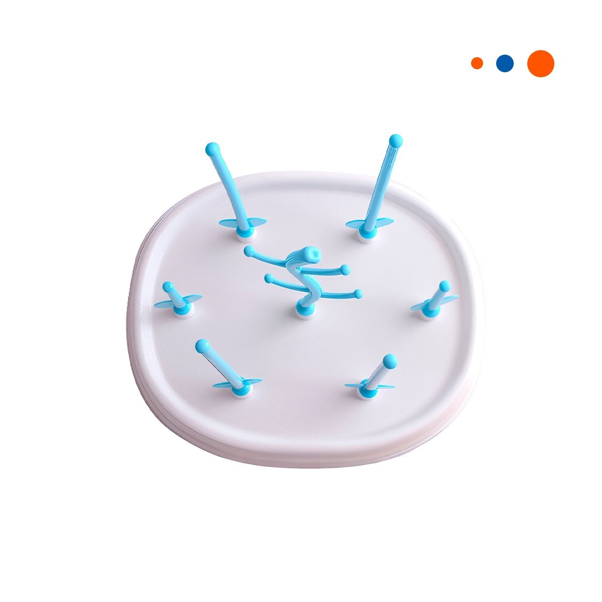 PACK2 SOPORTE QUE FACILITA LIMPIEZA Y ORGANIZA BIBERONES BLANCO Y CELESTE YREGALO STICKER - 2