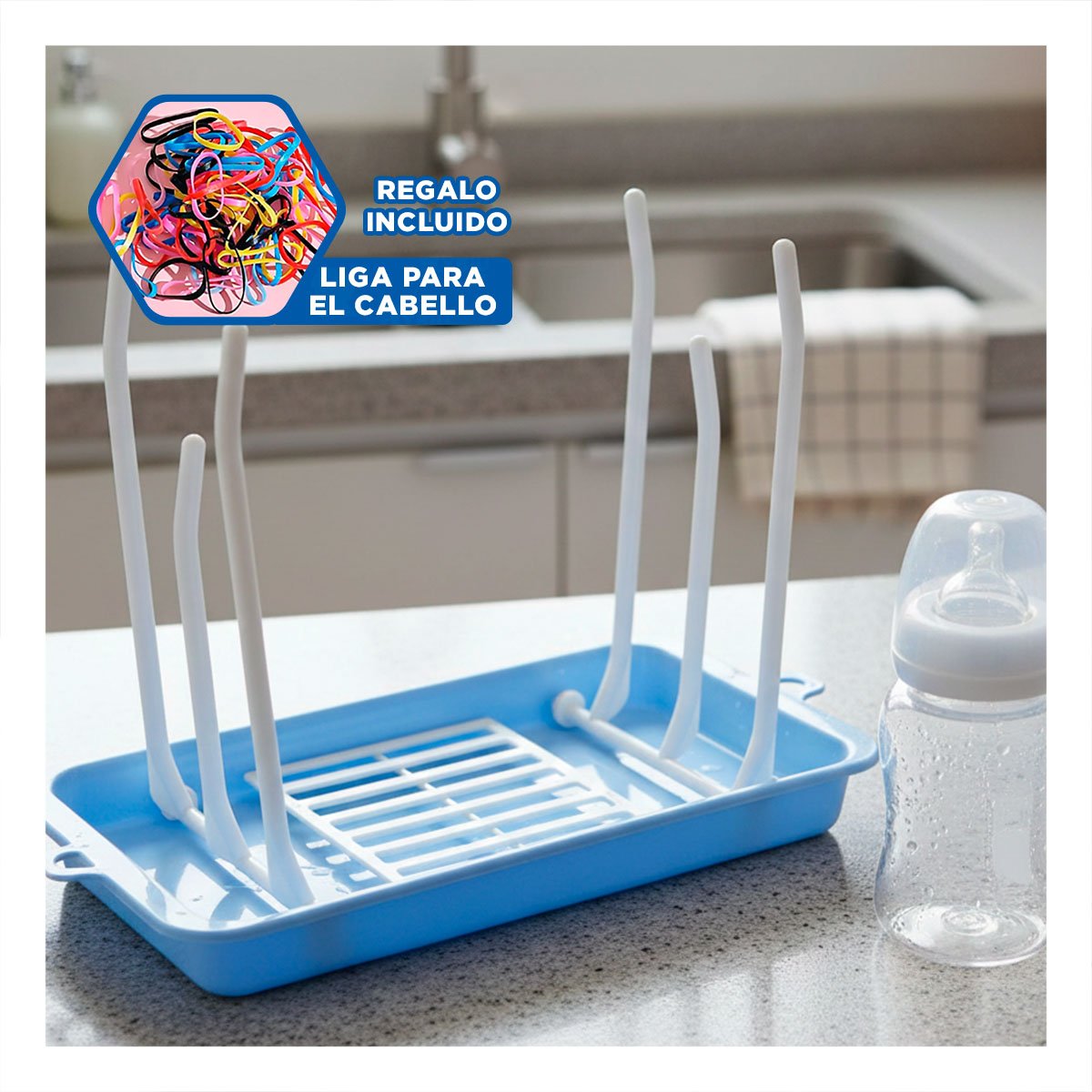 ESCURRIDOR QUE MANTIENE TODO ORDENADO Y LISTO PARA USO CELESTE YLIGAS REGALO - 2