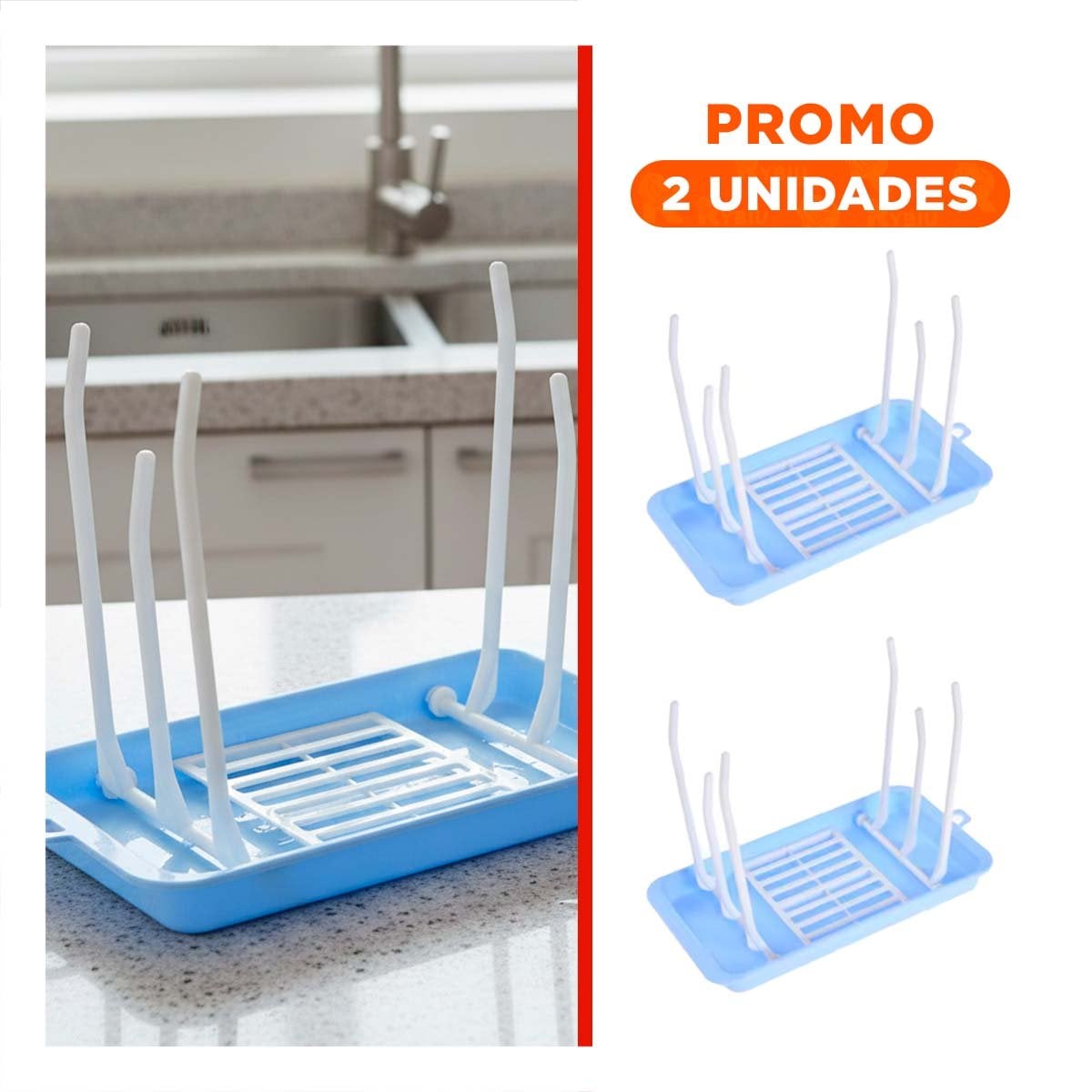 PACK2 REJILLA QUE MANTIENE SUPERFICIES LIMPIAS Y ORDENADAS CELESTE YREGALO STICKER - 1