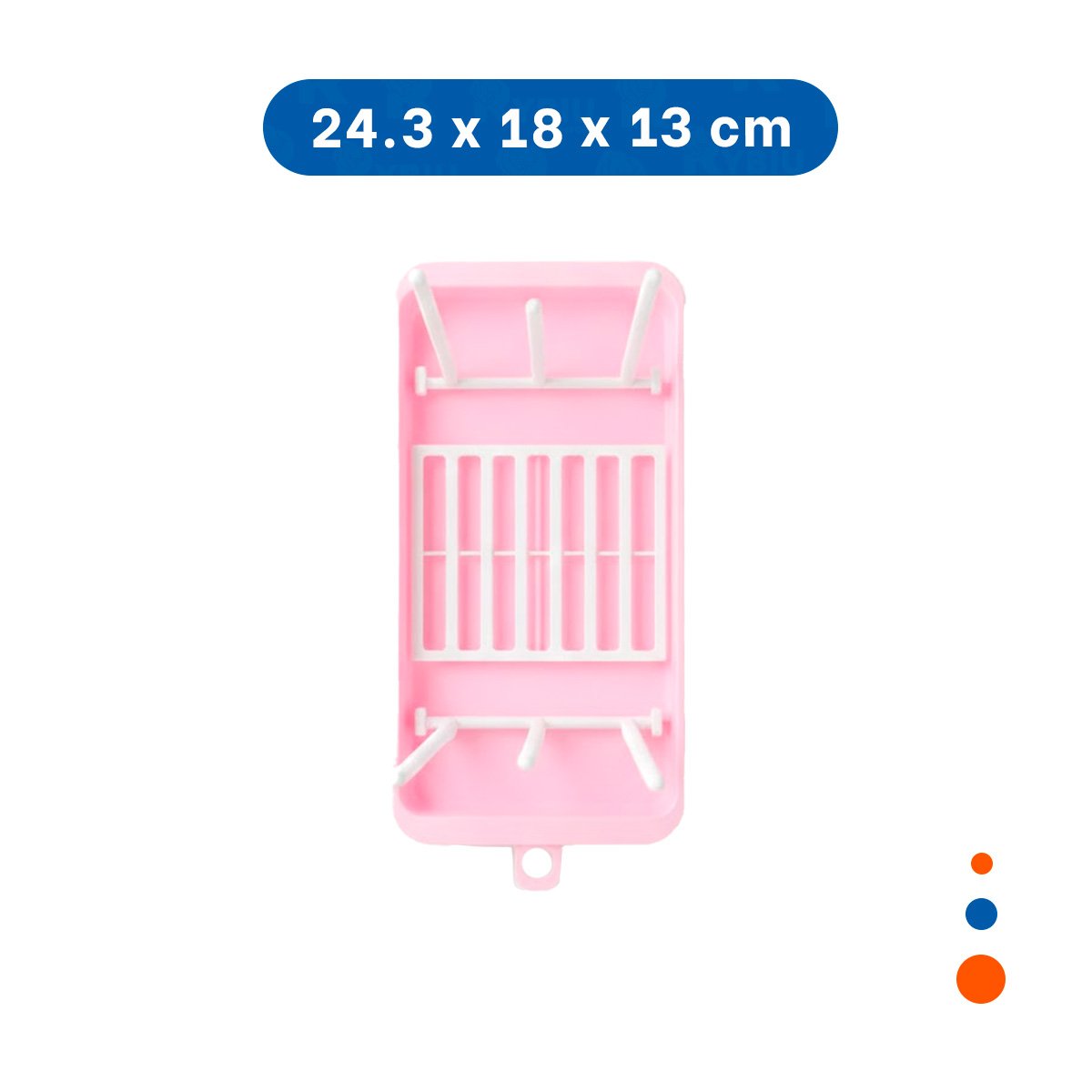 PACK6 ORGANIZADOR QUE FACILITA SECADO Y ORDEN DE BIBERONES Y VASOS ROSADO - 4