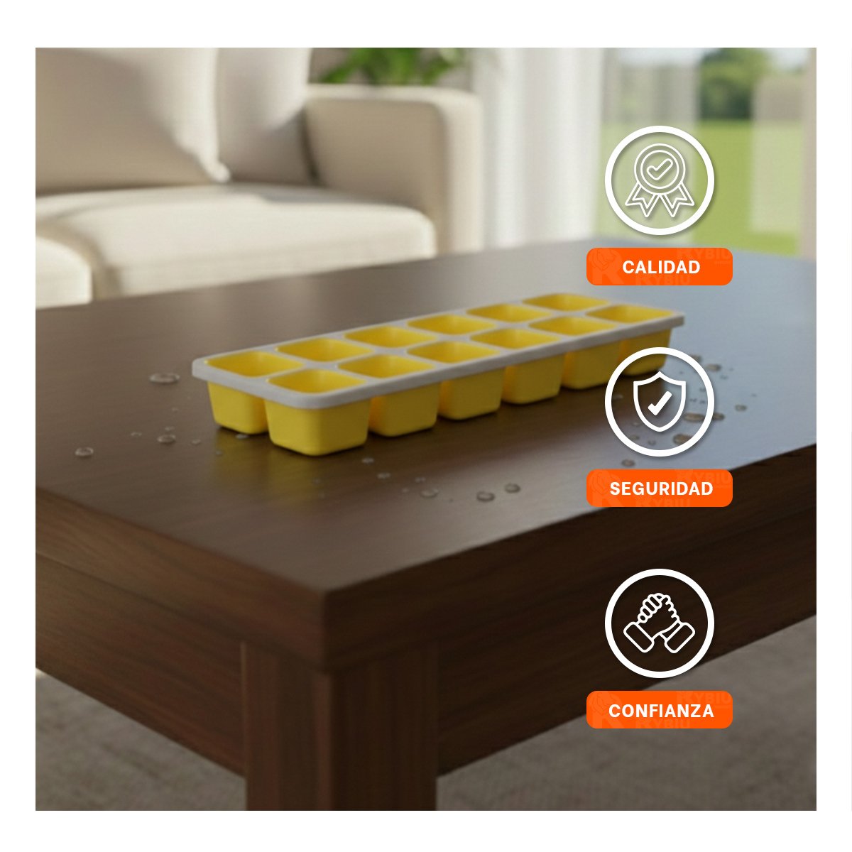MOLDE PRACTICO PARA PREPARAR HIELO DE FORMA FACIL AMARILLO YPOST IT - 5