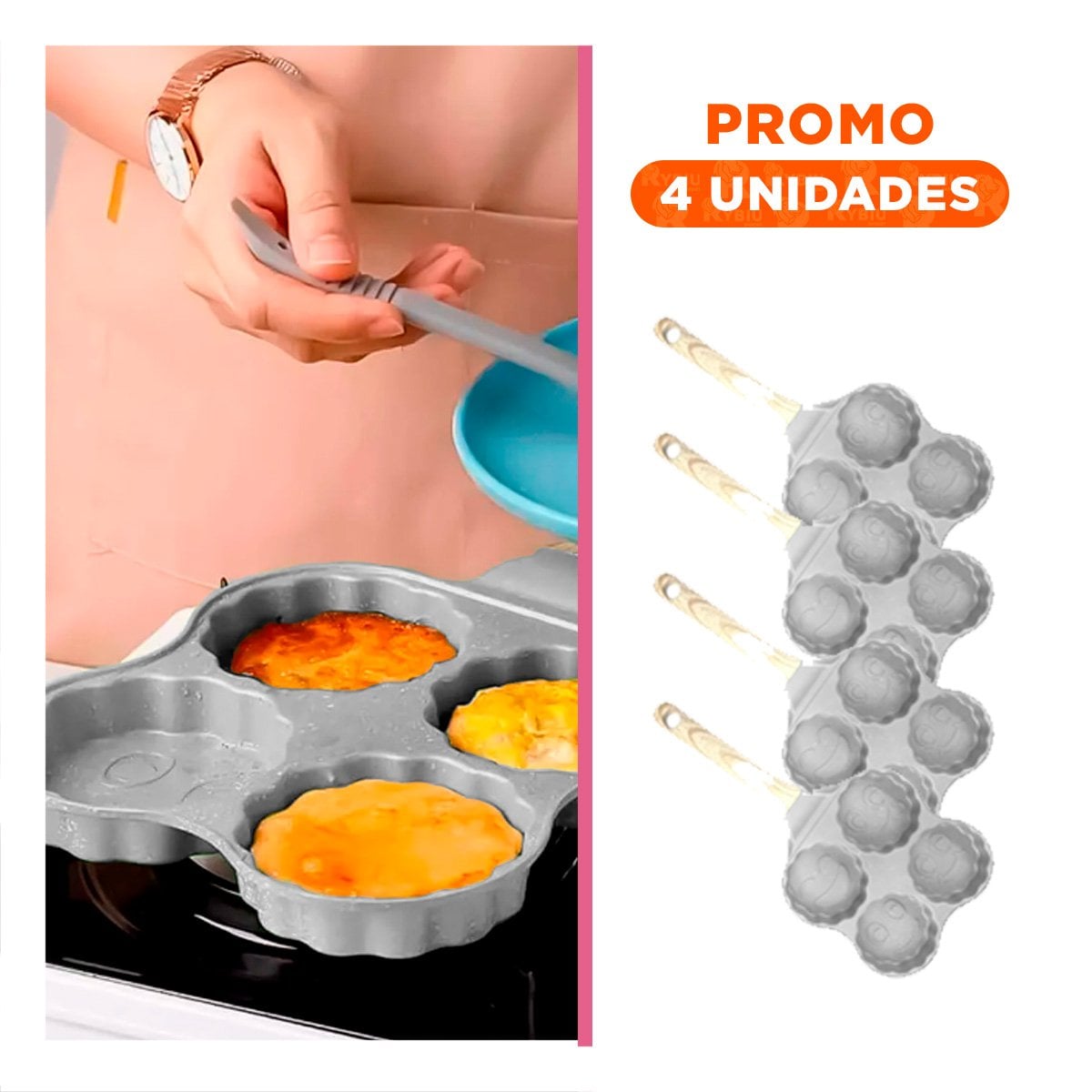 PACK4 BANDEJA PRACTICA PARA PREPARACIONES DIARIAS Y HUEVOS BEIGE - 1