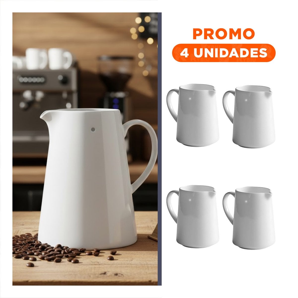 PACK4 ACCESORIO BLANCO DE CERAMICA PARA HOGAR Y MESA DE SERVICIO - 1