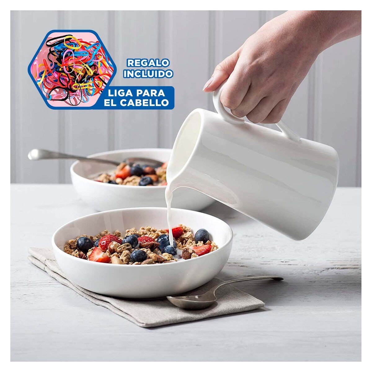 JARRO DE CERAMICA BLANCO PARA MESA PRINCIPAL Y COCINA FUNCIONAL YLIGAS REGALO - 2