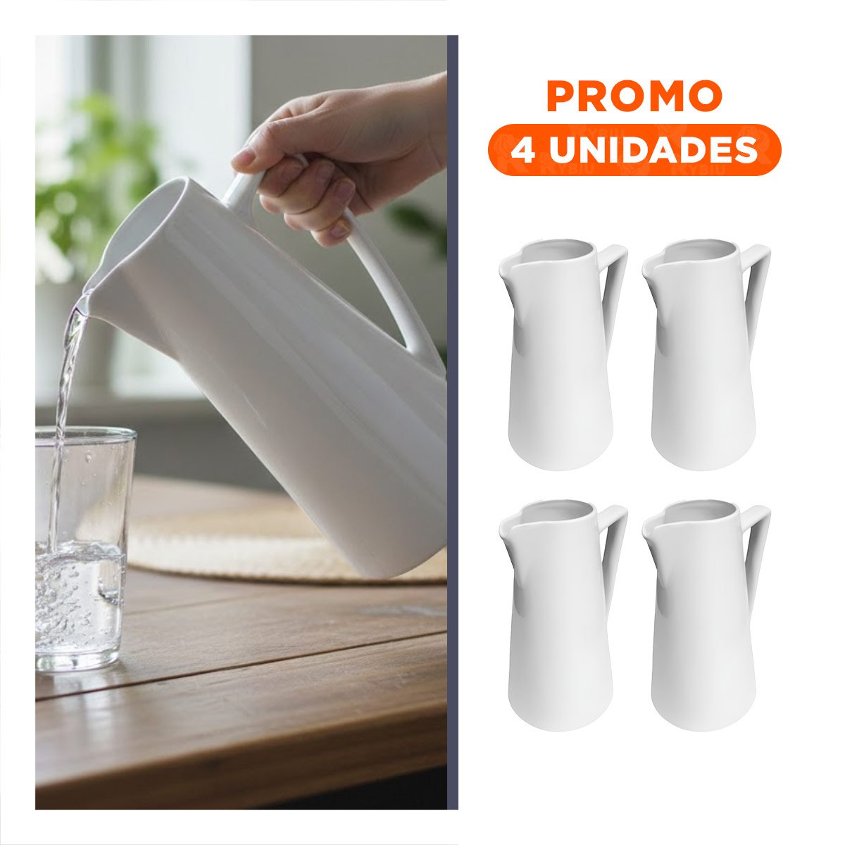 PACK4 ACCESORIO BLANCO DE CERAMICA PARA HOGAR Y MESA PRINCIPAL - 1