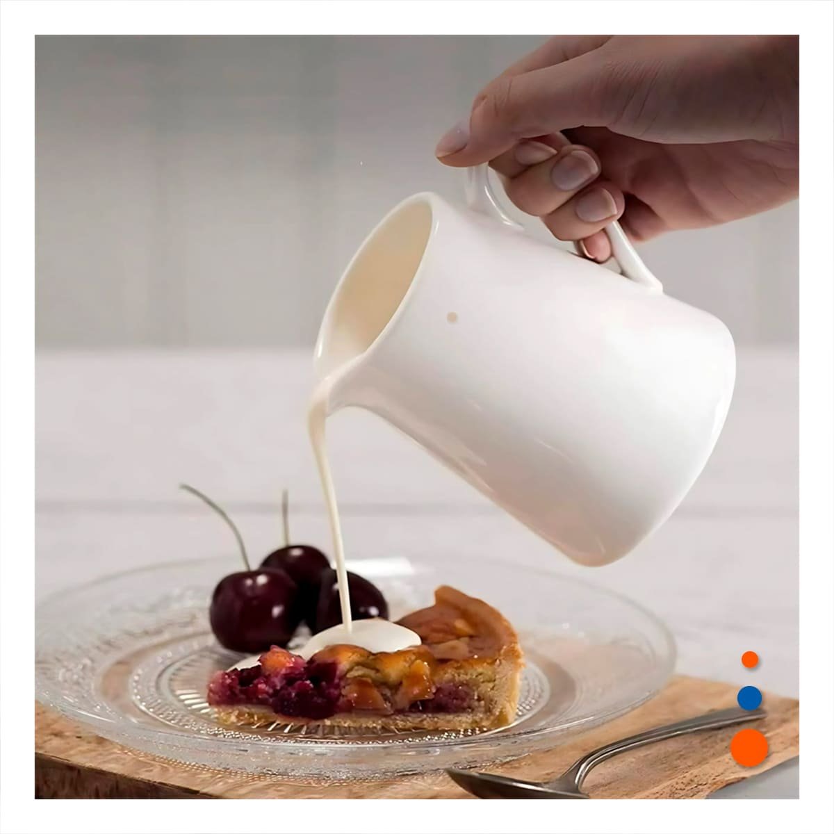 PACK12 SERVIDOR DECORATIVO DE CERAMICA BLANCO PARA MESA Y HOGAR YREGALO STICKER - 5