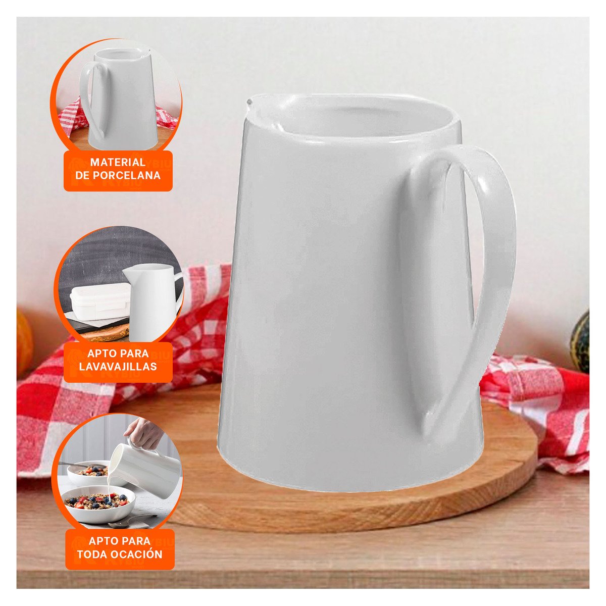 PIEZA DE CERAMICA BLANCO PARA SERVICIO DE BEBIDAS EN HOGAR Y EVENTOS YPOST IT - 5