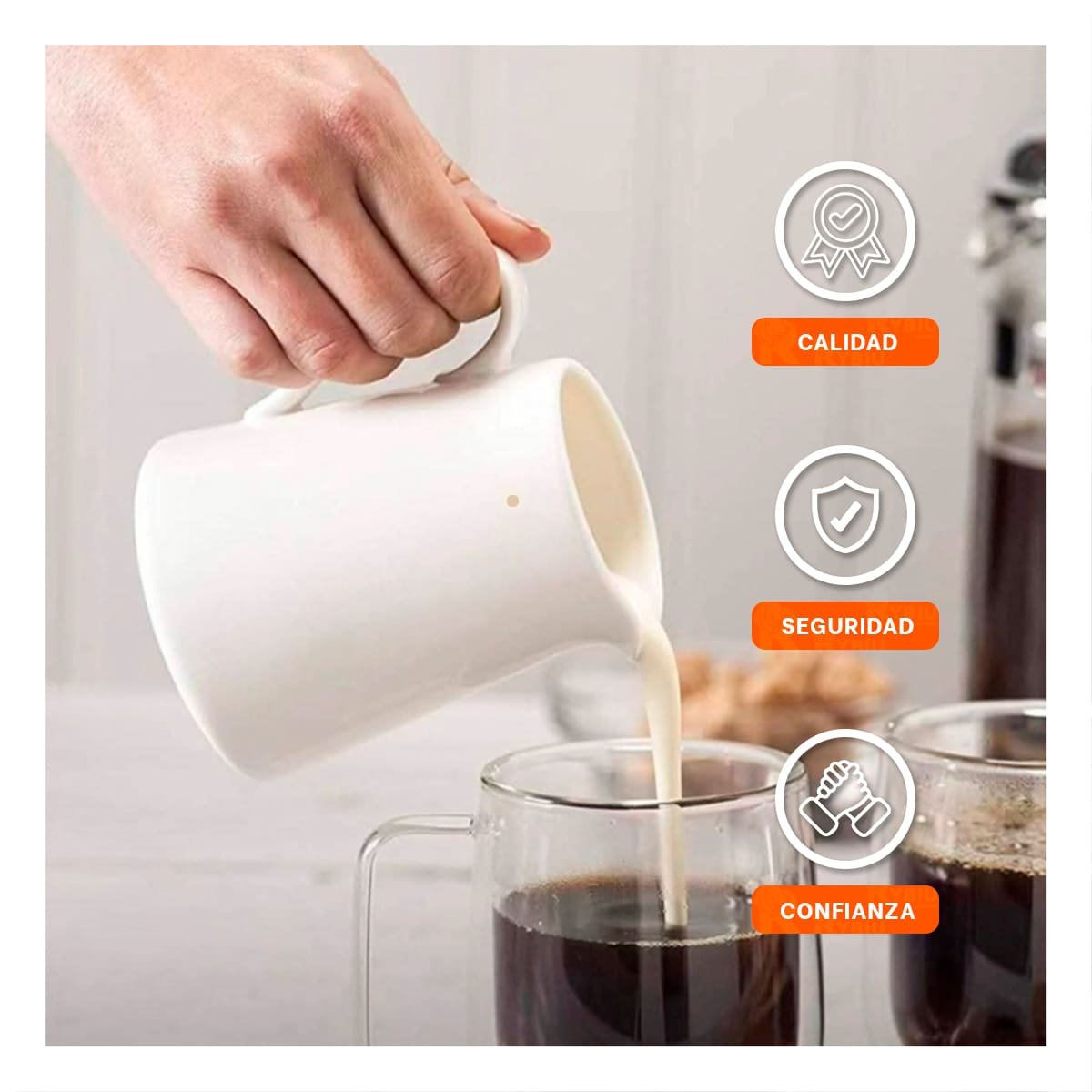 PIEZA DE CERAMICA BLANCO PARA SERVICIO DE BEBIDAS EN HOGAR Y EVENTOS YPOST IT - 5