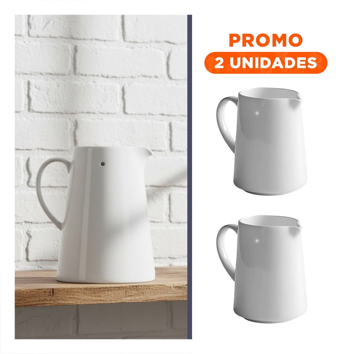 PACK2 COMPLEMENTO BLANCO DE CERAMICA PARA COMEDOR DIARIO Y HOGAR YREGALO STICKER - 1