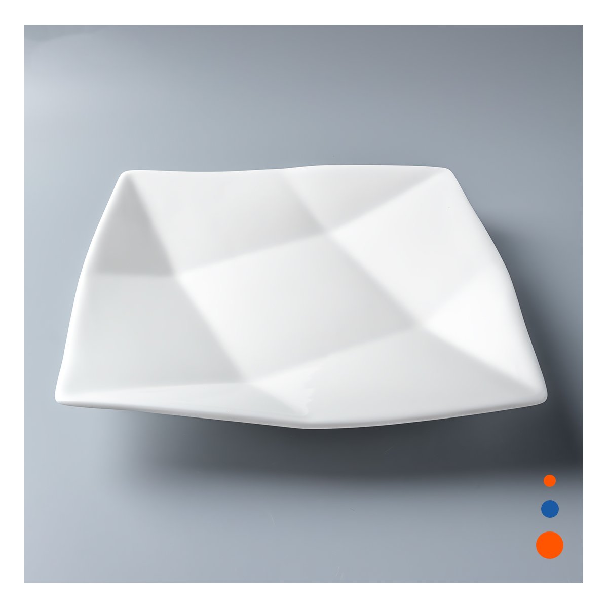 PACK6 UTENSILIO DECORATIVO CUADRADO MODELO ORIGAMI PARA MESA PRINCIPAL - 5