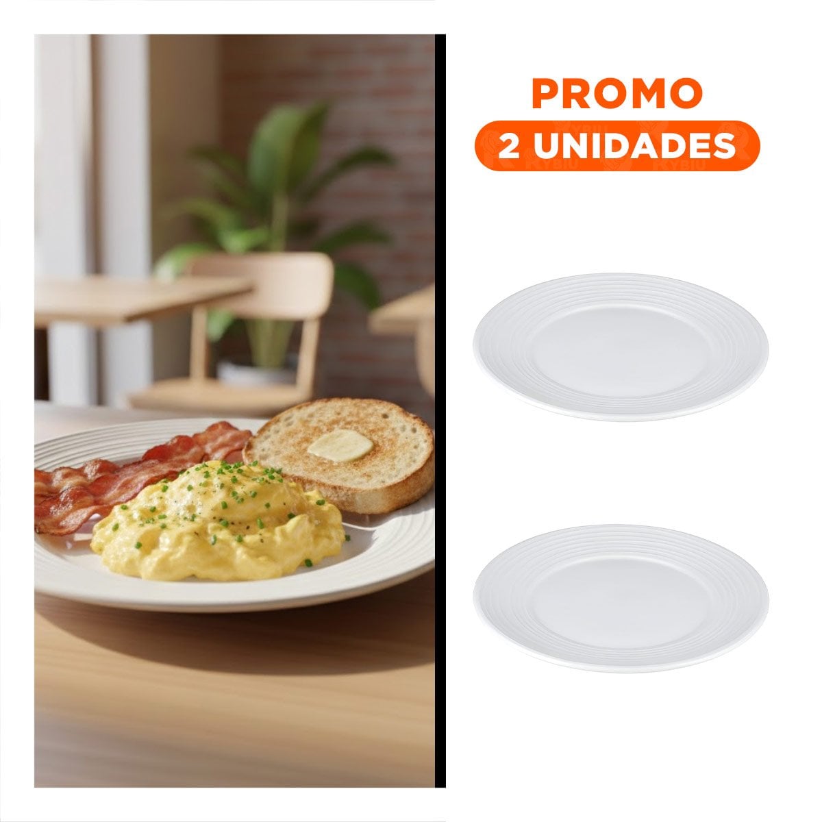 PACK2 PIEZA DECORATIVA CIRCULAR CON BORDE A RAYAS PARA HOGAR Y MESA ELEGANTE YREGALO STICKER - 1