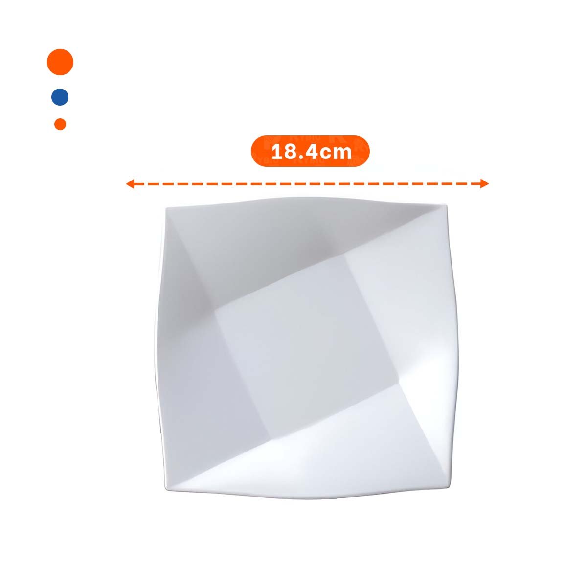 CHAROLA CUADRADA MODELO ORIGAMI BLANCO PARA USO DIARIO EN COCINA Y HOGAR YPOST IT - 4