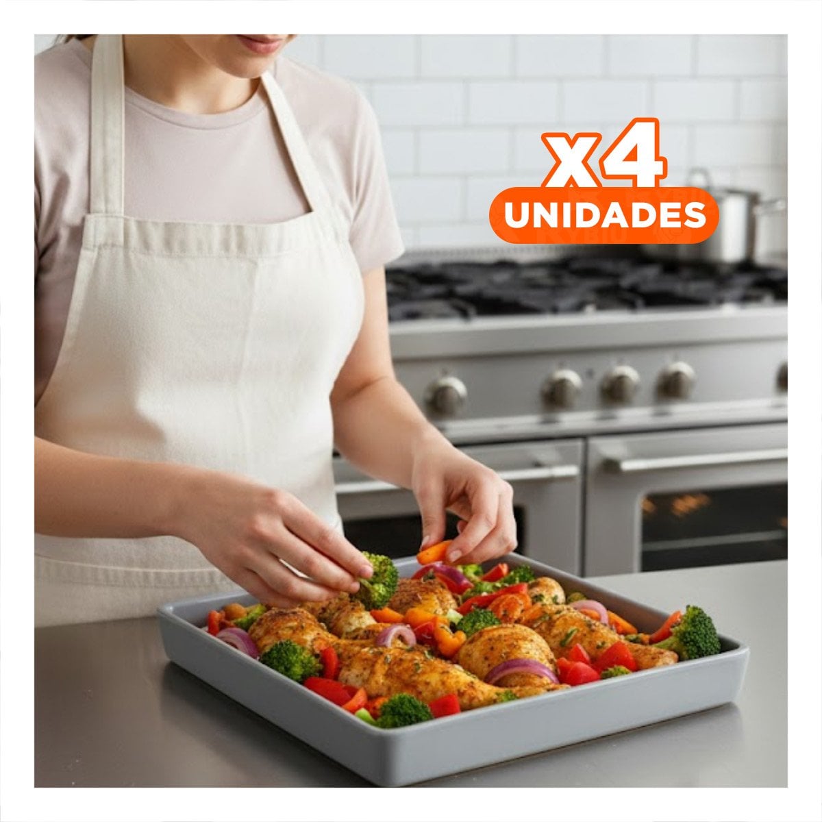 PACK4 BASE DECORATIVA PLOMO CUADRADA PARA SERVICIO EN MESA FAMILIAR YREGALO STICKER - 1